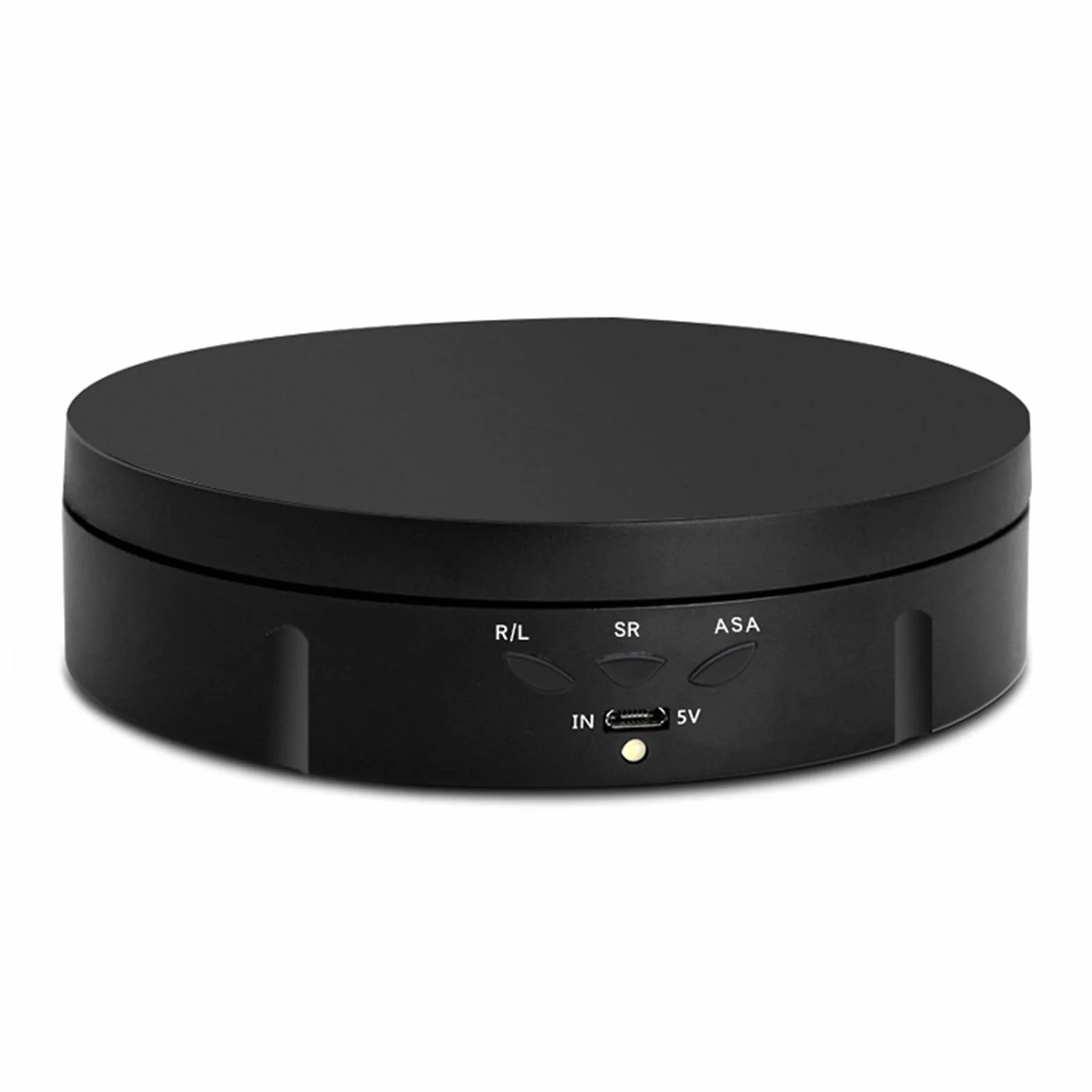 Obrotowy Stojak na Gramofon, Widok 360 Stopni na biżuterię, Wyświetlacz Kosmetyczny, Zasilanie Przez USB lub Baterie, Nadaje się do Przedmiotów Kolekcjonerskich i Nie Tylko (Abs)