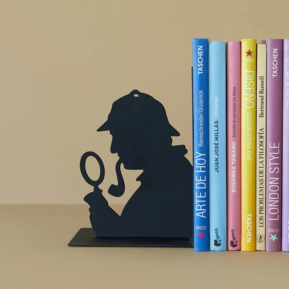 Balvi - Sherlock czarna podpórka na książki z metalu. Oryginalny design