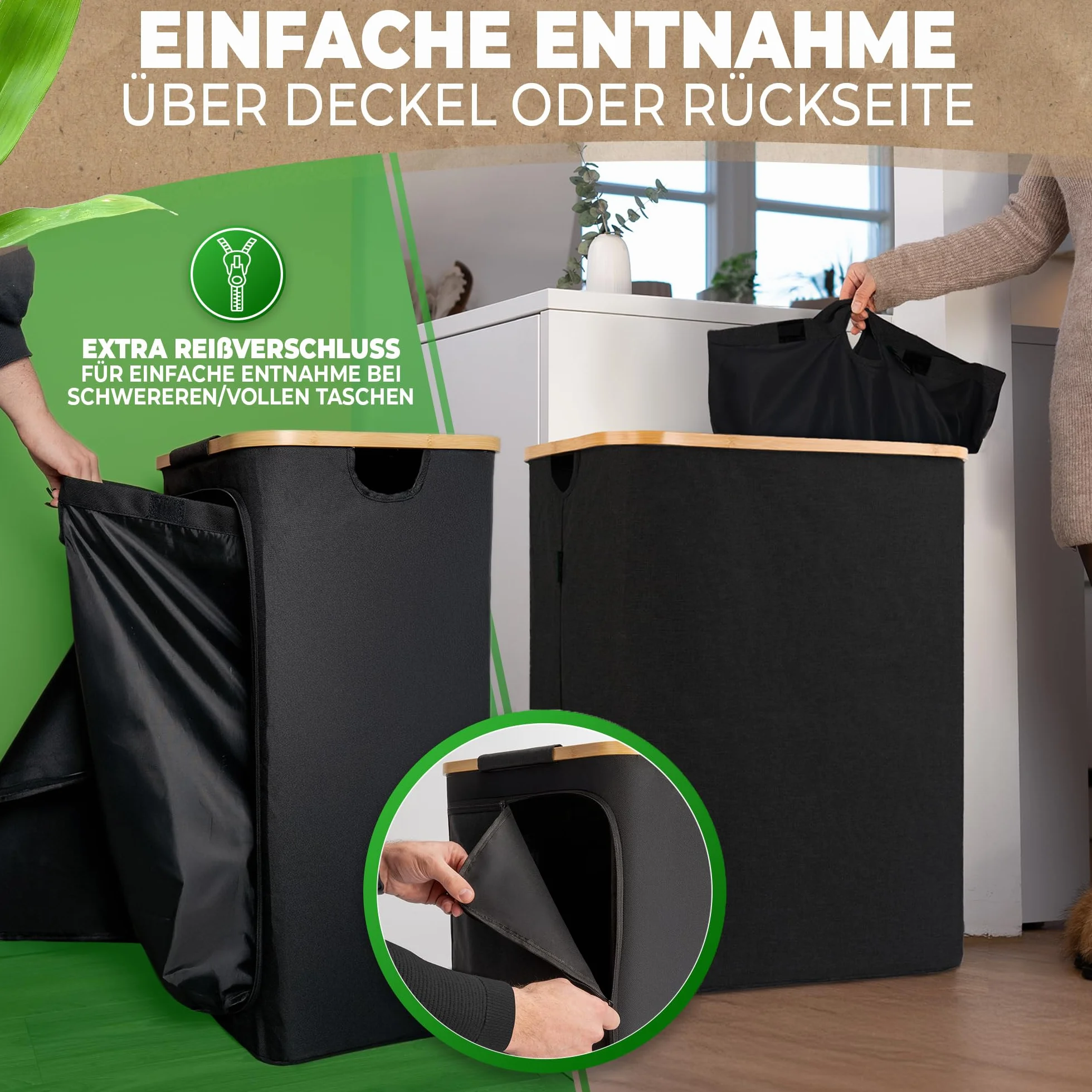 COTTARA® zbiornik na butelki zwrotne 2 przegródki, stabilny pojemnik na puste butelki, 2x woreczki do przenoszenia, praktyczny pojemnik na butelki zwrotne, zbieralnik zwrotów, przechowywanie butelek