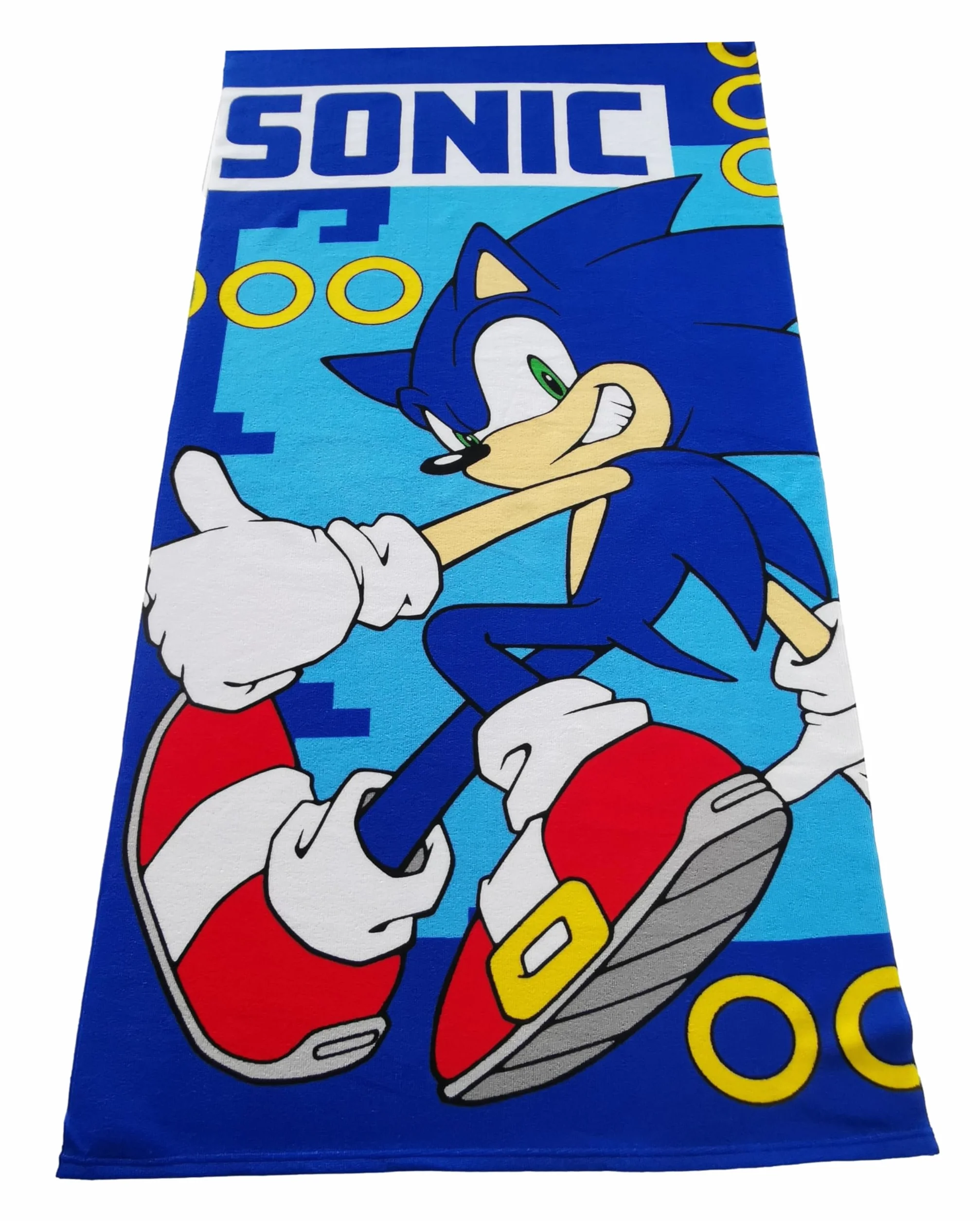 Theonoi Ręcznik dla Dzieci do Sauny, Plaży, Kąpieli 70 x 140 cm Prezent dla Chłopców Mikrofibra (Sonic)