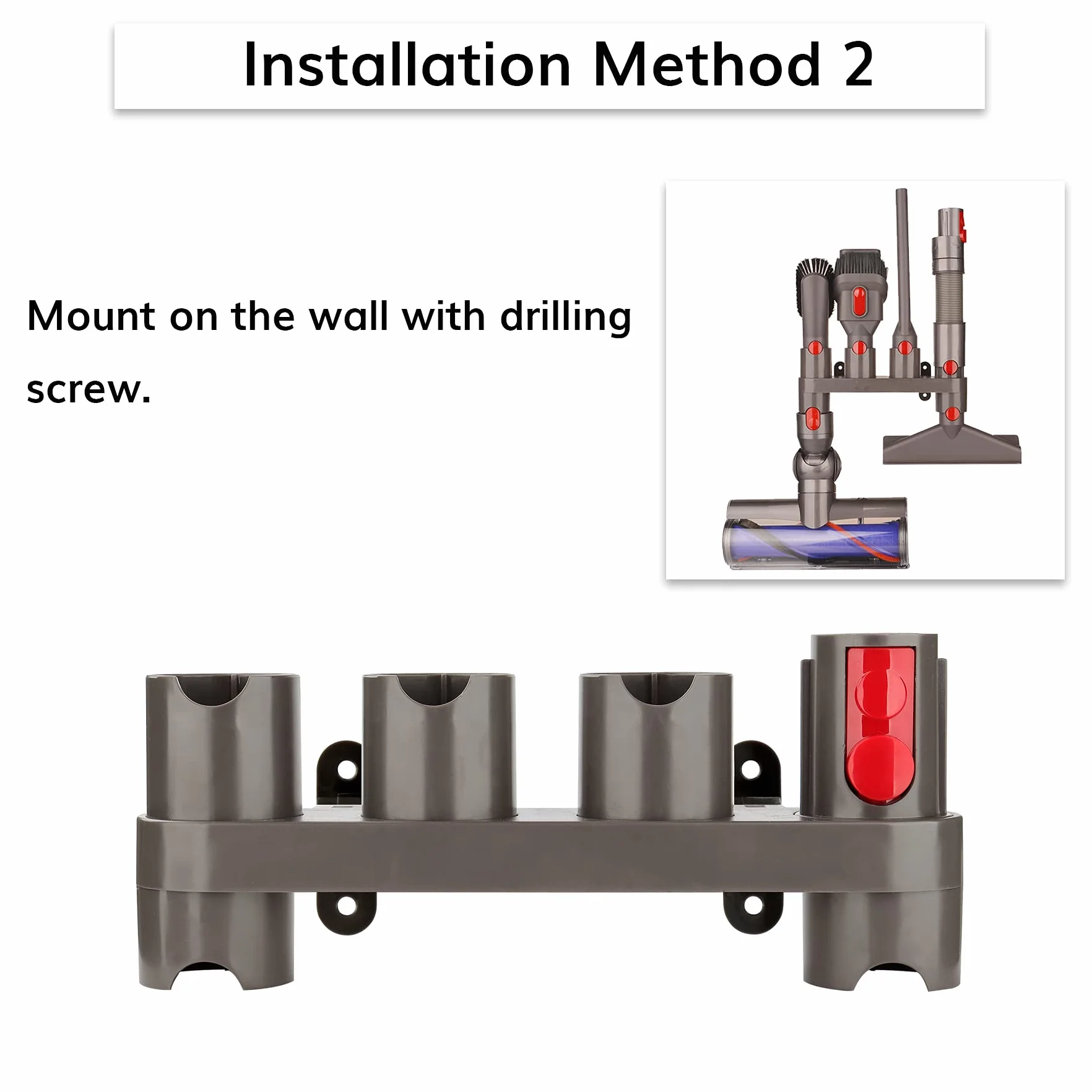 Uchwyt akcesoriów do odkurzacza Dyson V7 V8 V10 V11 SV10 SV11, 10 gniazd, 2 szt.
