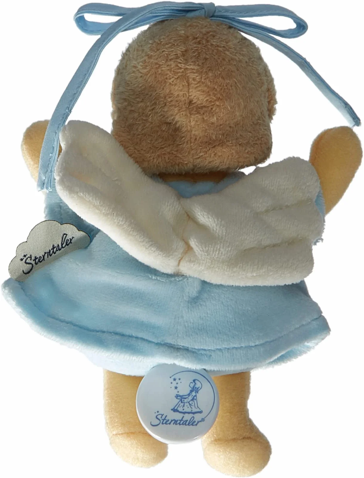Sterntaler Mini pozytywka Anioł Stróż, zintegrowana zabawka, rozmiar: 17 cm, niebieski