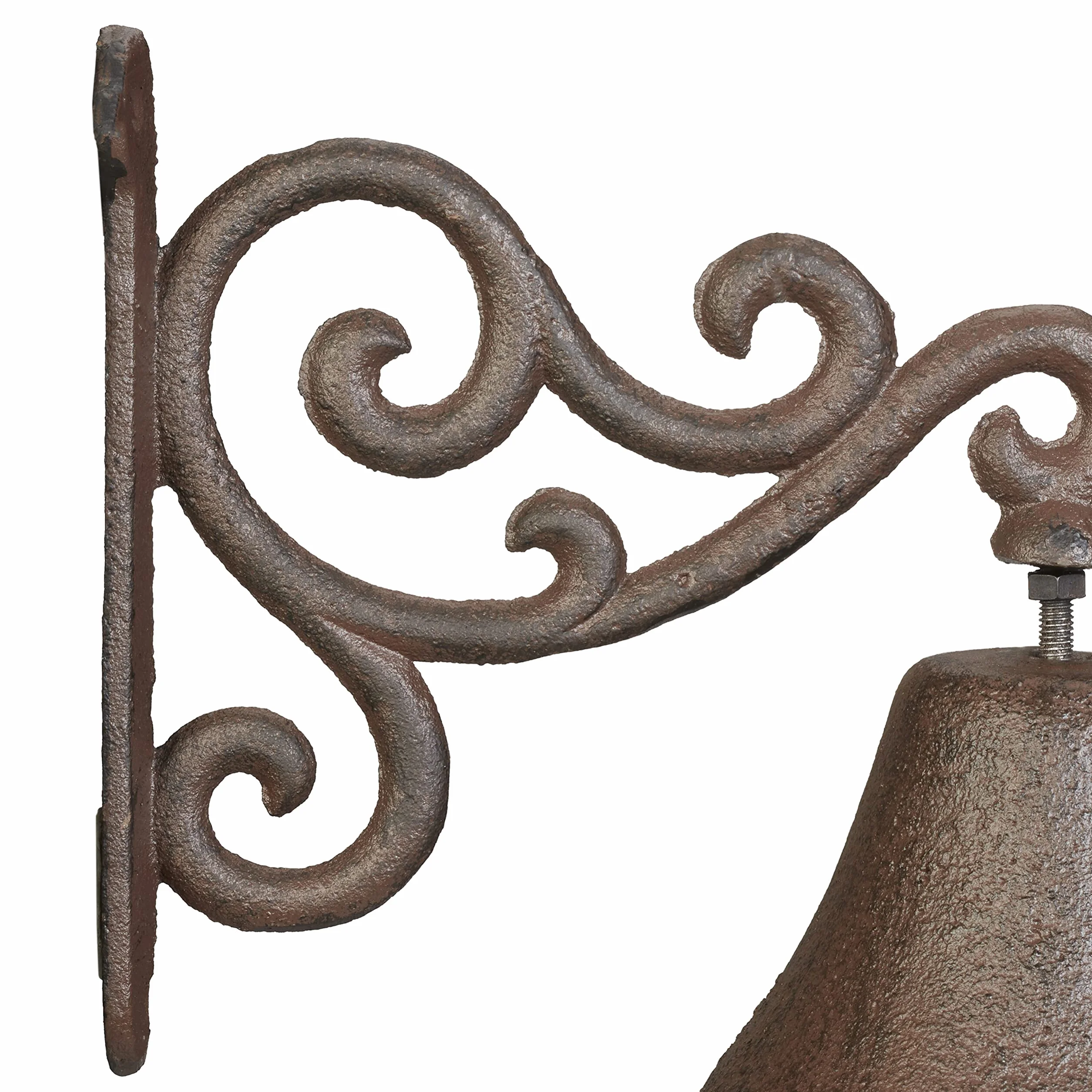Relaxdays Dzwonek do drzwi żeliwny antyczny design vintage ze sznurkiem brązowy 1 sztuka