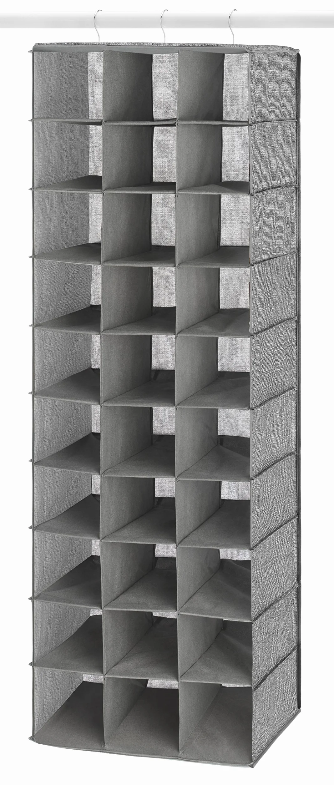 Whitmor, Crosshatch szare, wiszące półki na buty, organizer do szafy, 30 części