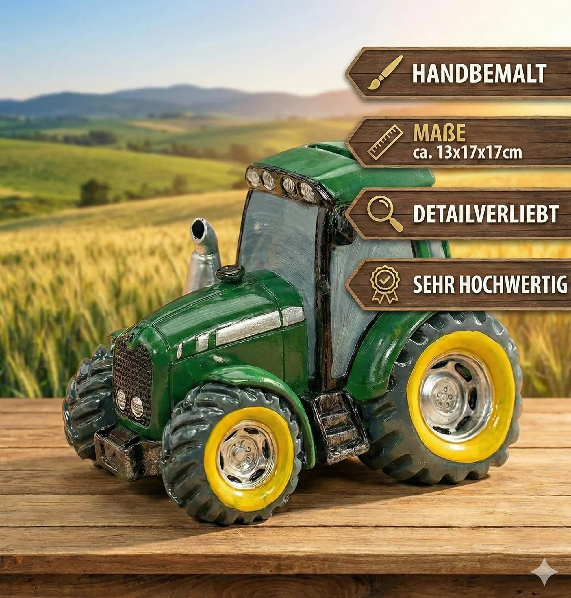 Skarbonka traktor zielona