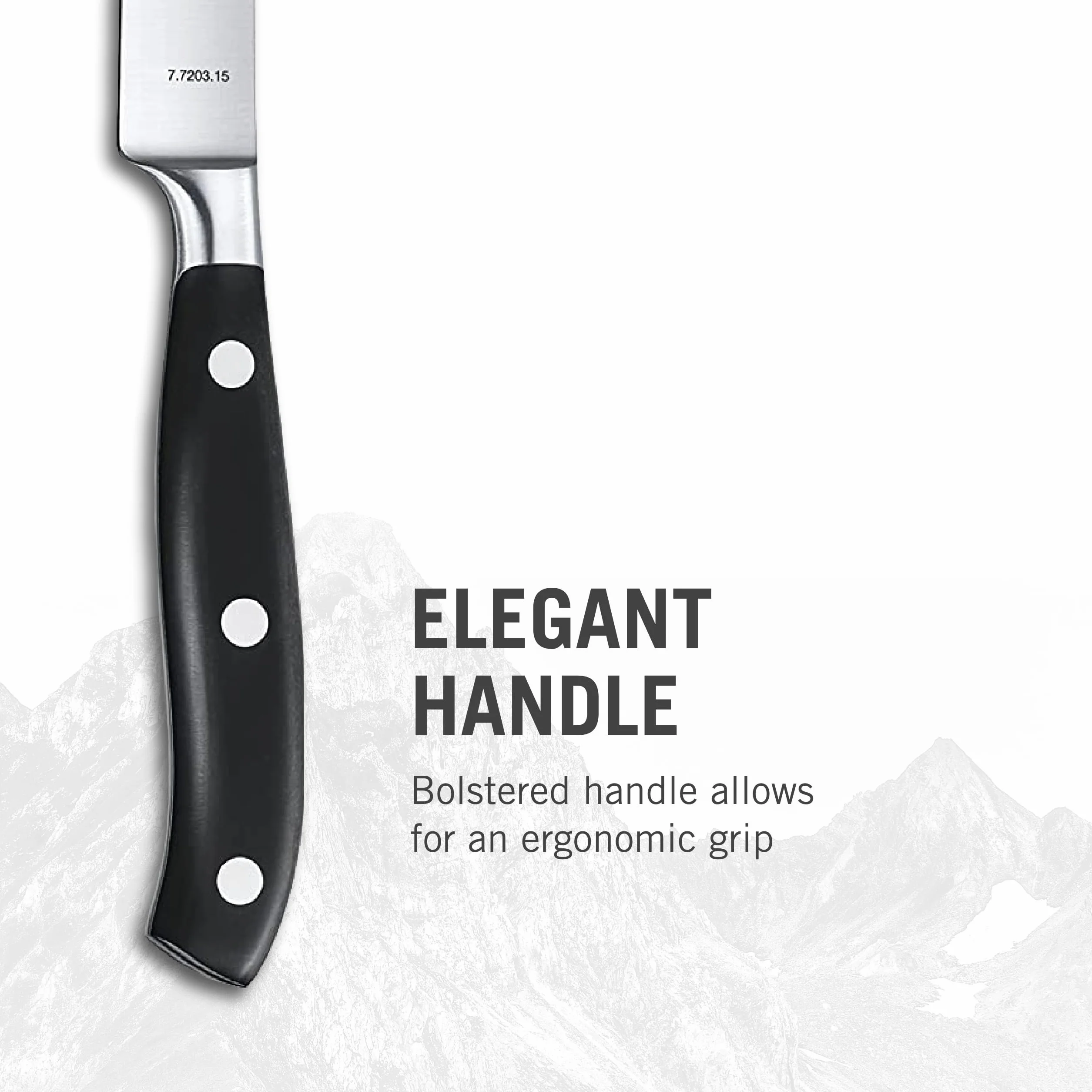 Victorinox, 7.7203.15G, Grand Maître, Tranchiermesser, Extra scharfe Klinge, mit geradem Schliff, robuster Kunststoff-Griff, Schwarz, Spülmaschinengeeignet