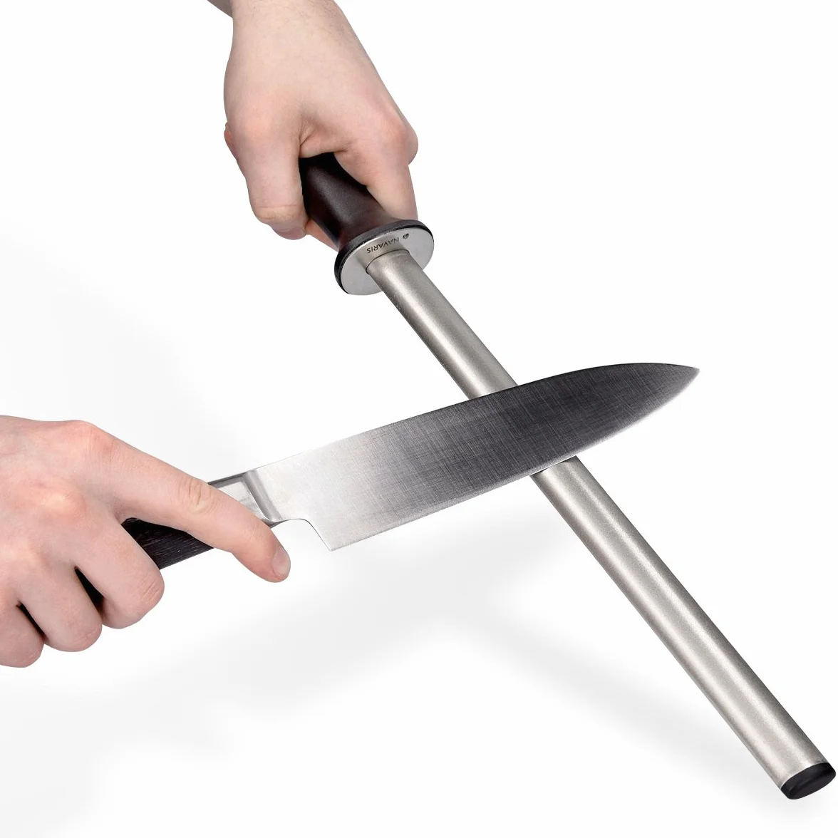 Navaris Diamentowa ostrzałka do noży stalowych, japońska ostrzałka do noży szefa kuchni z ergonomicznym uchwytem, pręt do honowania noży szefa kuchni, noży rzeźbiarskich i nie tylko, diamentowy pręt
