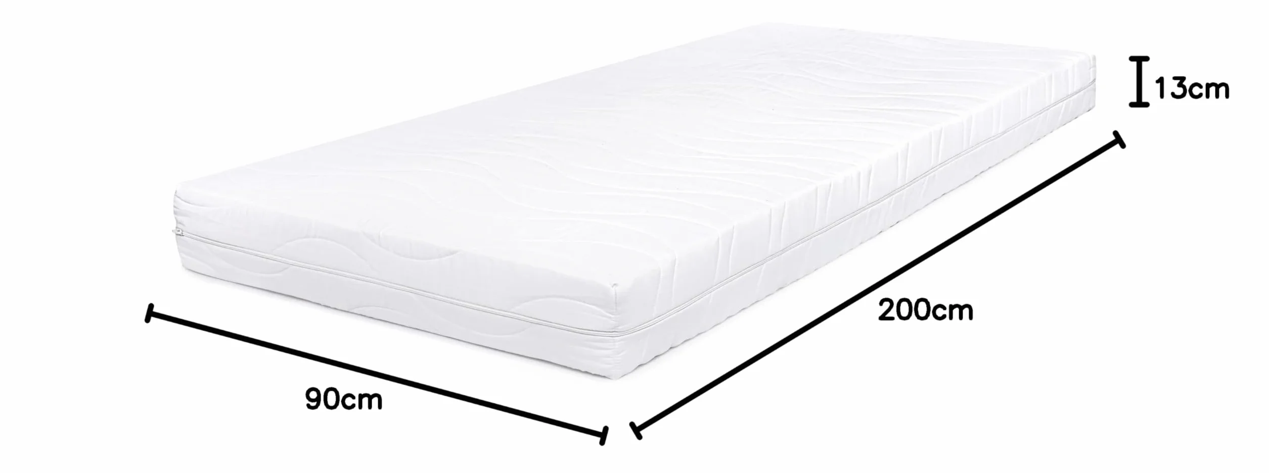 Materac 90x200 H2 | Wysokość 13 cm | Z pianki zimnej | Pokrowiec zdejmowany, można prać do 60°C | Certyfikat OEKO-TEX | Oddychający & hipoalergiczny | Water Foam | Wyprodukowano w Polsce