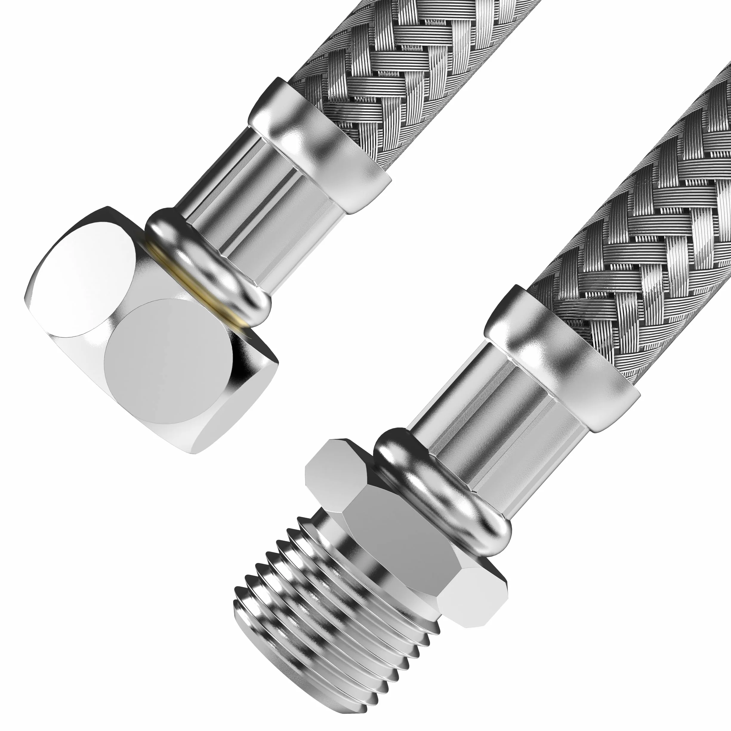 VARIOSAN Wąż pancerny przedłużacz 1,5 m 3/4" AG x 3/4" ÜWM ze stali nierdzewnej do pralki i zmywarki