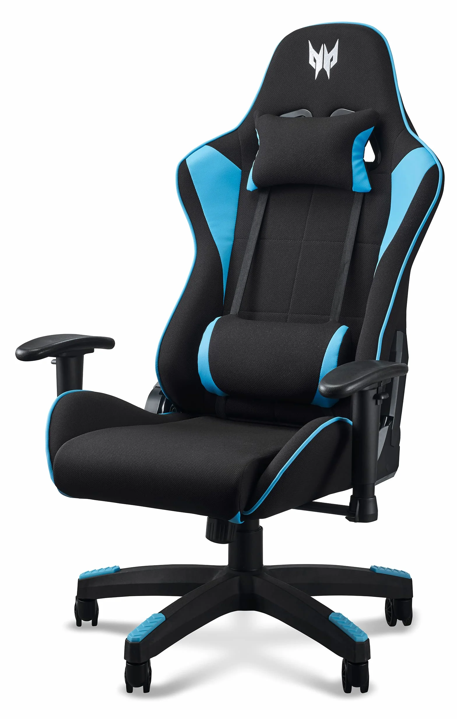 Acer Predator Rift Lite fotel gamingowy PGC110 (podłokietniki 2D, regulacja wysokości, odchylane oparcie, podparcie lędźwiowe, maksymalna nośność 120 kg, skóra PCW, czarny)