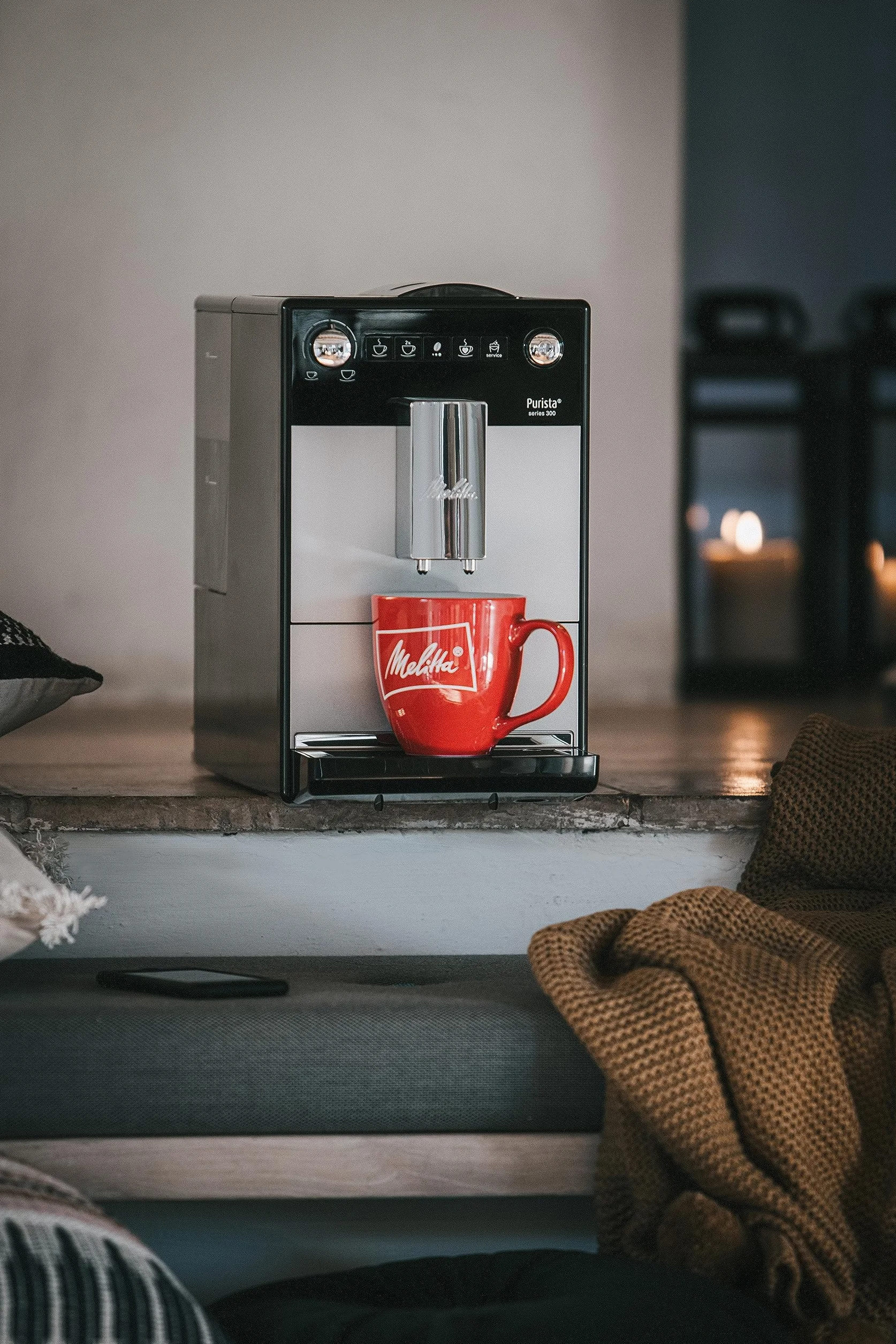 Melitta Purista Automatyczny Ekspres do Kawy, Srebrny, 1400W 220V