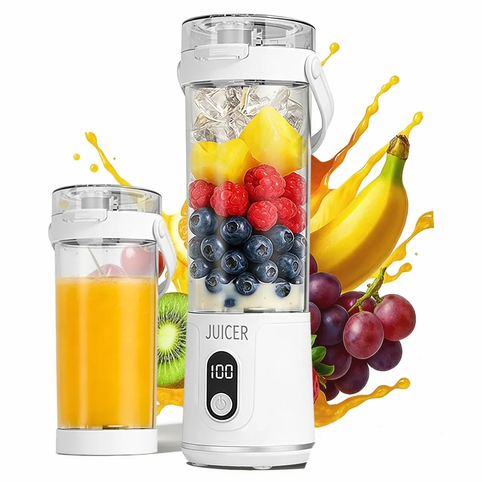 Przenośny mikser bezprzewodowy 600ml do soków i smoothie z 12 ostrzami