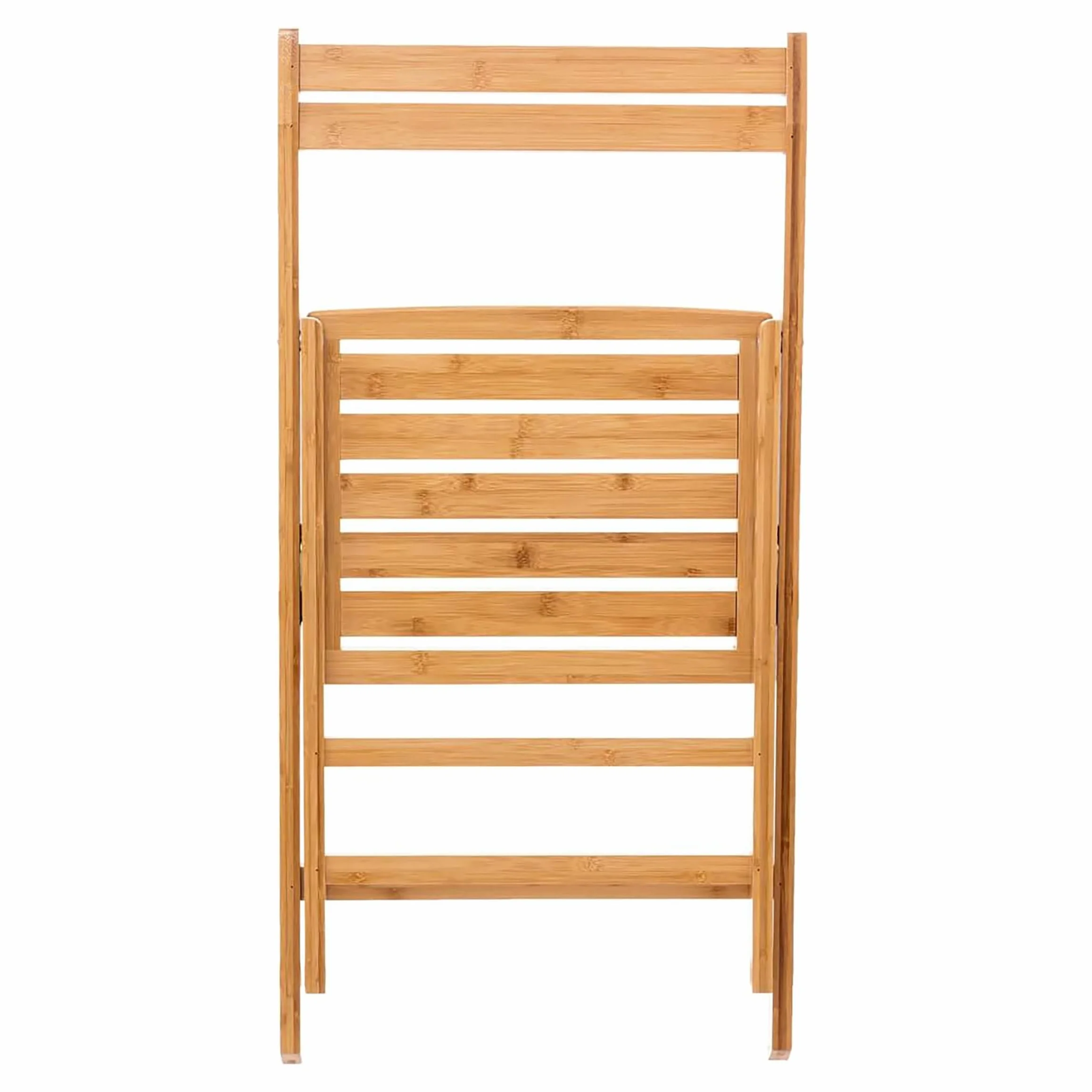 Spetebo Bambusowe krzesło składane w kolorze naturalnym – 78 x 44 cm – krzesło kuchenne składane z drewna FSC – klasyczne drewniane krzesło do użytku domowego