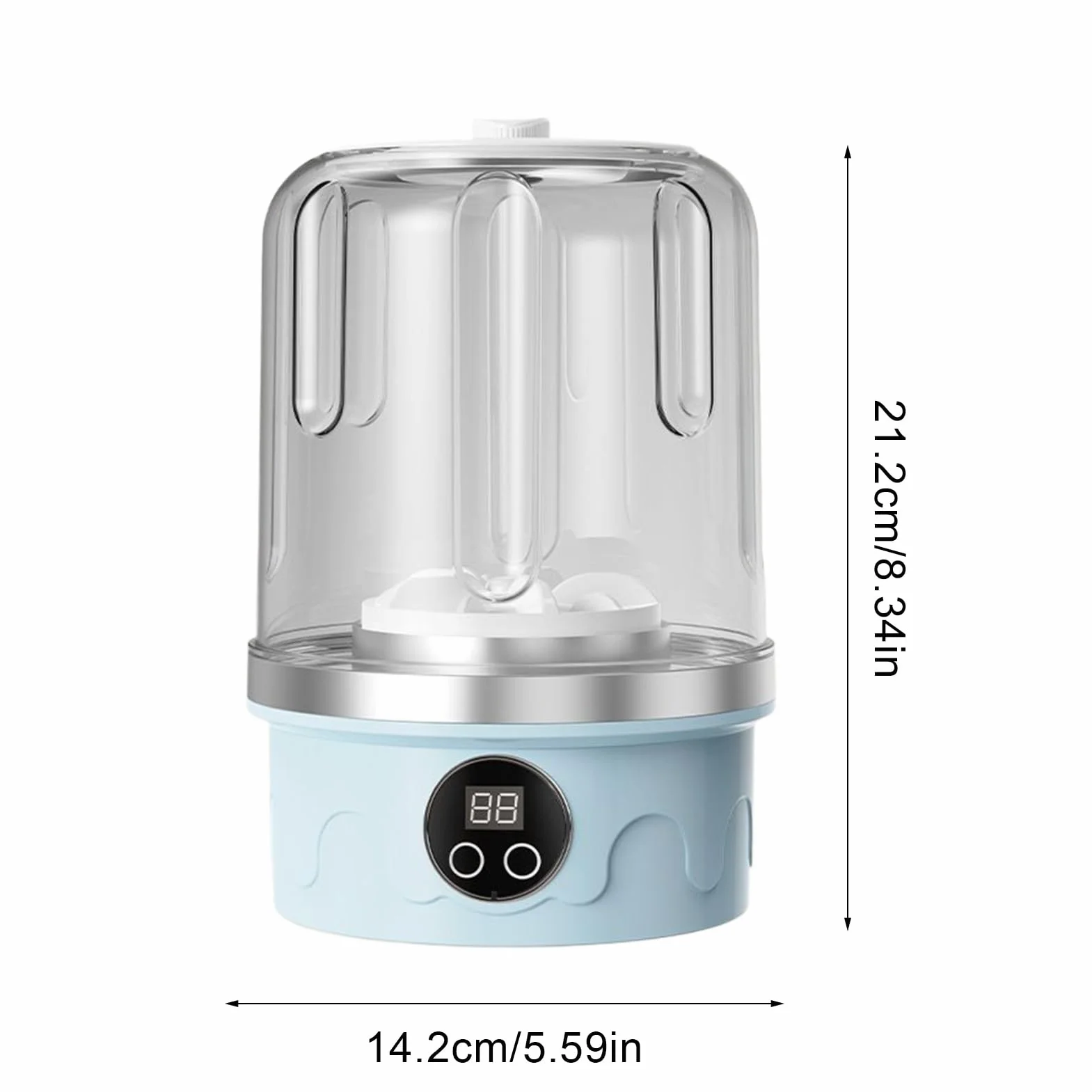 Underwear Washer, Mini Washing Machine, 3-Mode Cleaning Function Compact Foldable Design, Portable Laundry Solution for Apartment, Travel, Dormitory, Camping, RV Use Daily Clean 5.59x8.35in