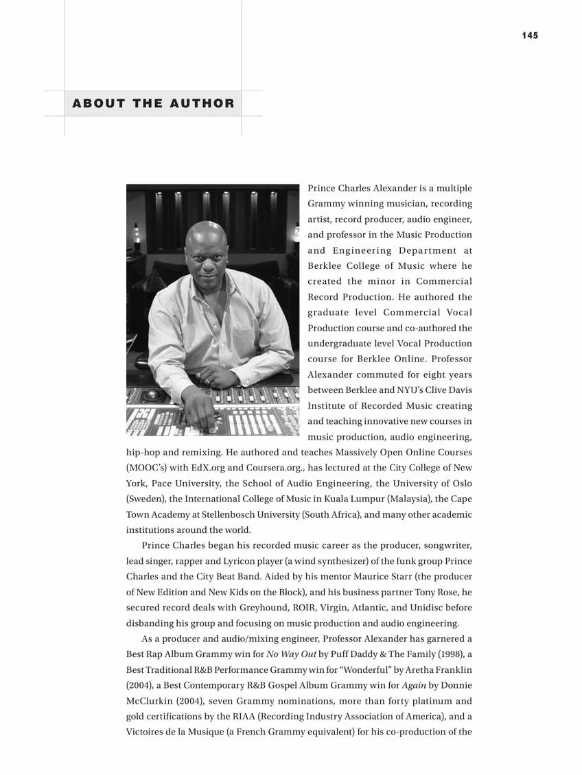 Hip-Hop Production: Inside the Beats by Prince Charles Alexander - Includes Downloadable Audio for Production Practice!: Inside the Beats Includes Downloadable Audio for Production Practice!