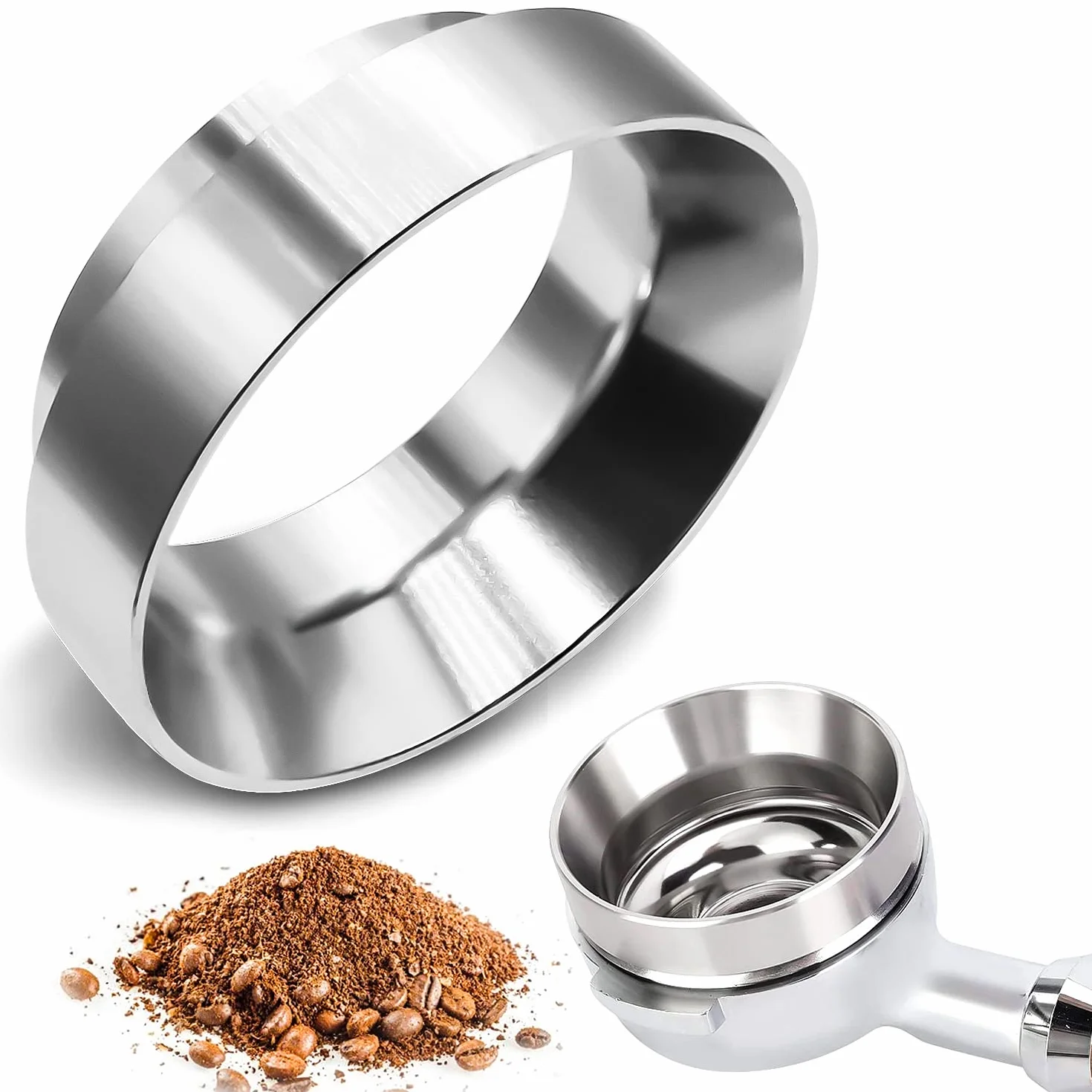 GIAK 54 mm uniwersalny aluminiowy lejek dozujący pierścień dozujący do ekspresu do kawy pierścień dozujący Portafilter akcesoria zamienne