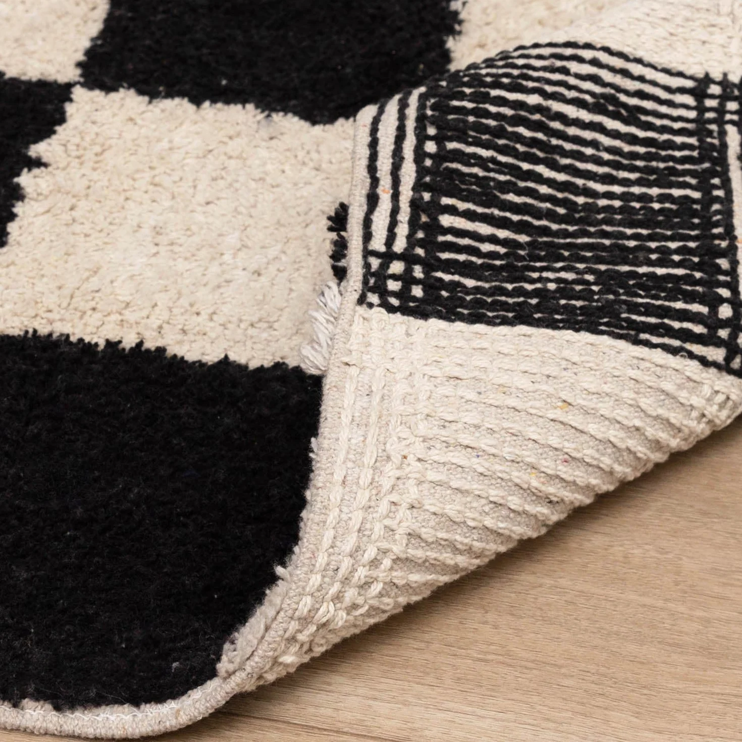 FRAAI | Home & Living Dywan Retro - Gambit Czarny/Biały - Bawełna - Nowoczesny, Retro - Dywan