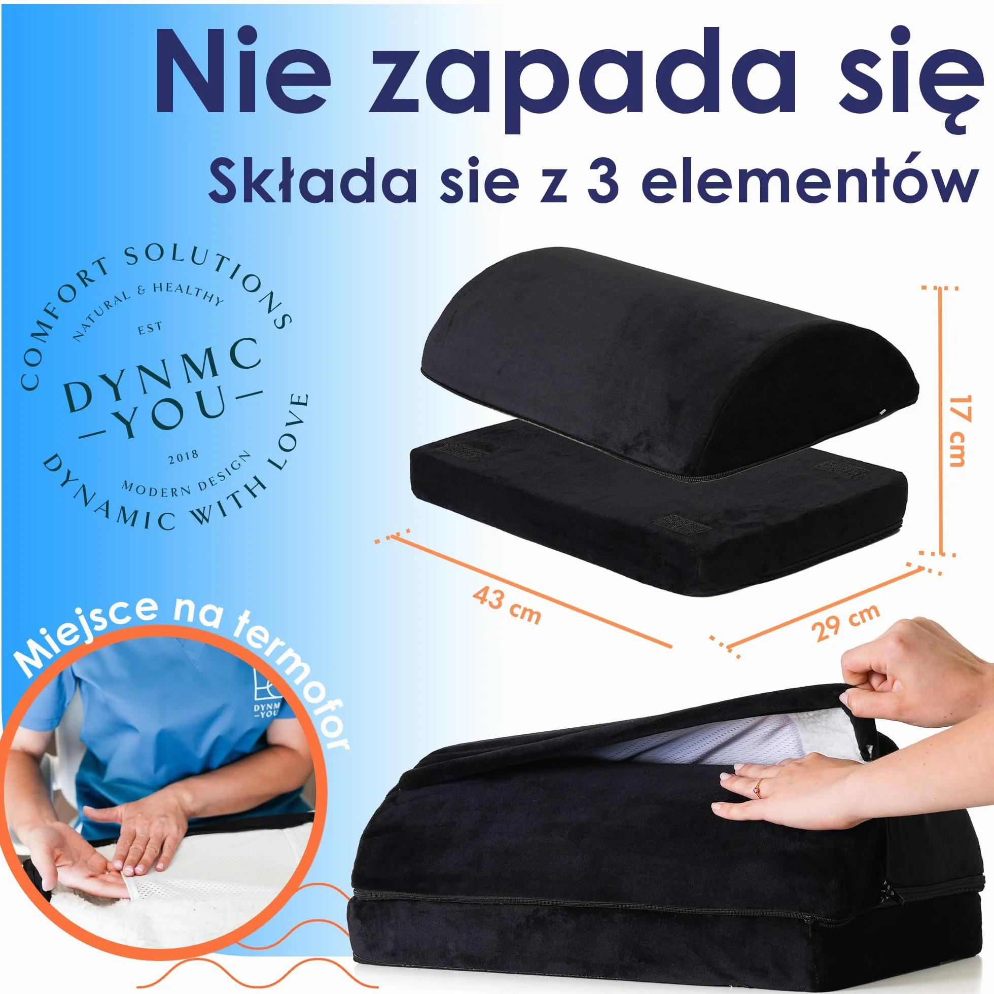 Podnóżek na biurko – ergonomiczny podnóżek i podnóżek do biura i biura domowego, podnóżek pod biurkiem, akcesoria biurowe, test bardzo dobry, certyfikat Oeko-Tex