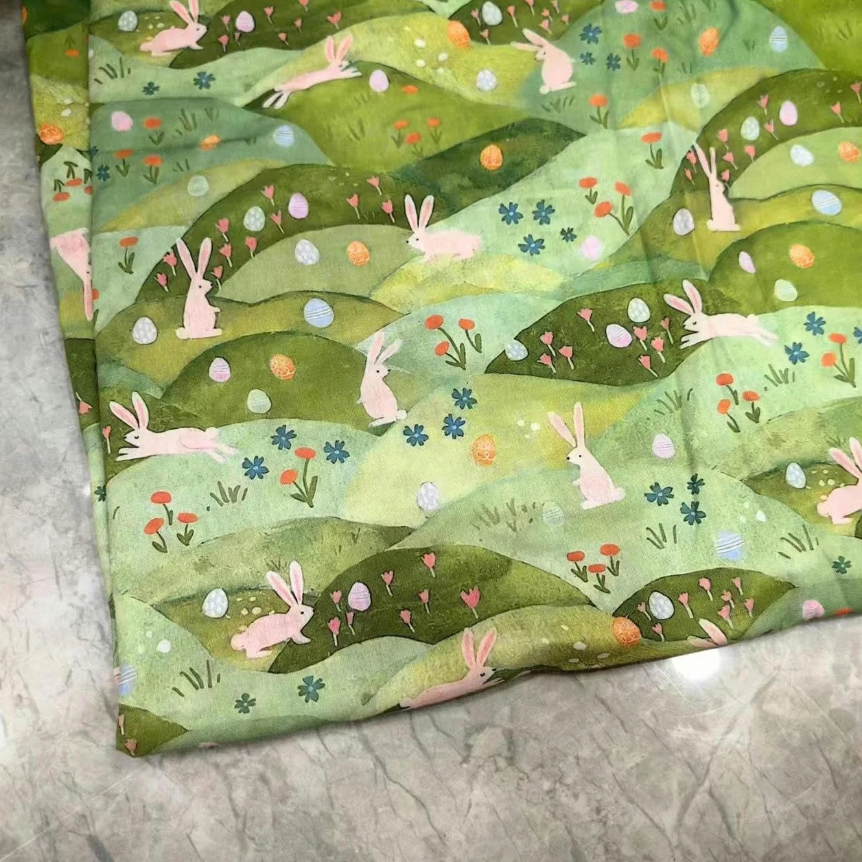CEMELI 70 * 70 cm 5/10 szt. Retro zielony królik wielokrotnego użytku Furoshiki tkanina do pakowania prezentów kwadratowy szalik bento tkanina do pakowania prezentów