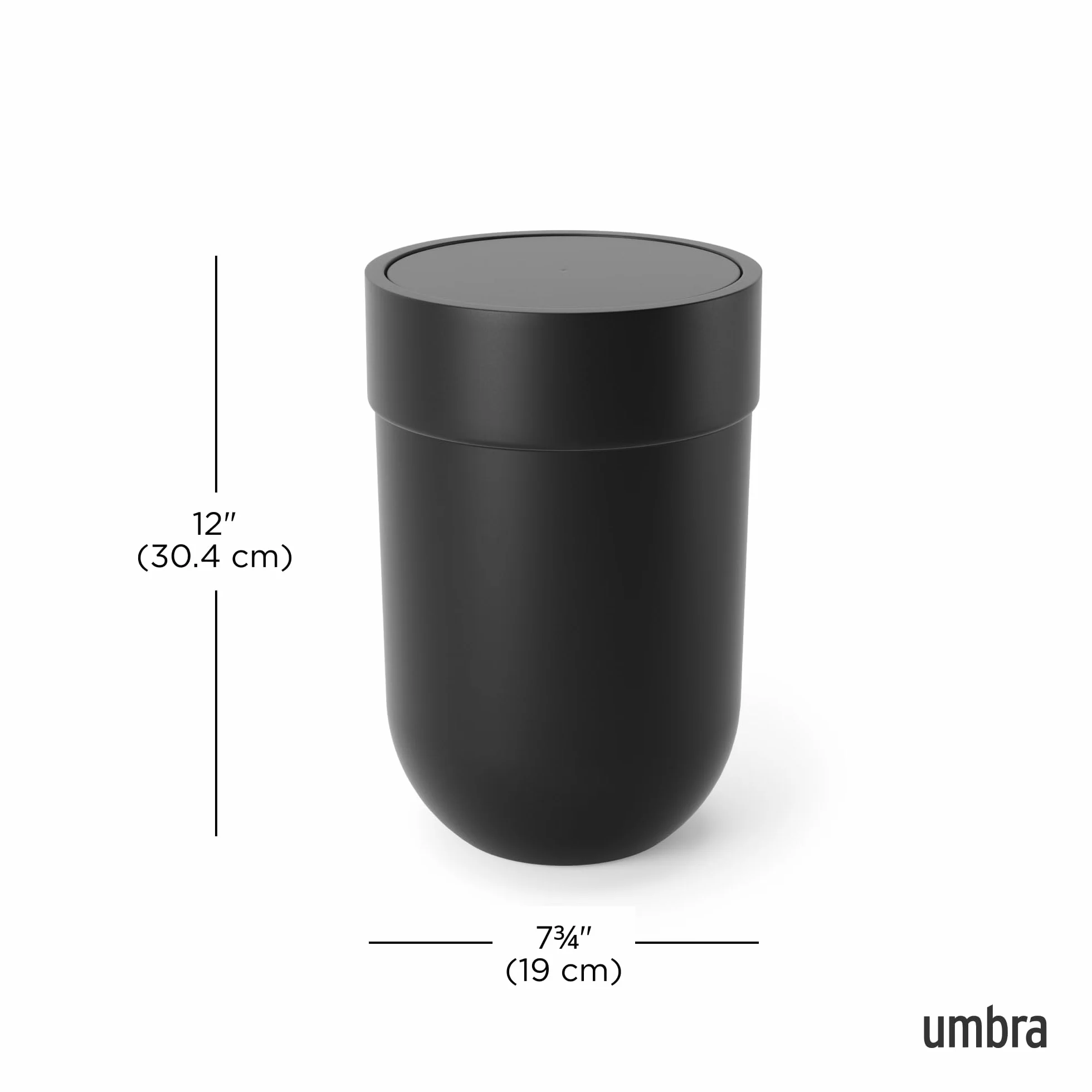 Umbra Touch Bath Collection Kosz na Śmieci, Czarny, 6 l