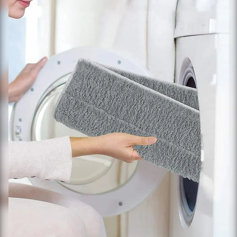 JOYBOS Mop ręczny z ociekaczem i podkładkami z mikrofibry