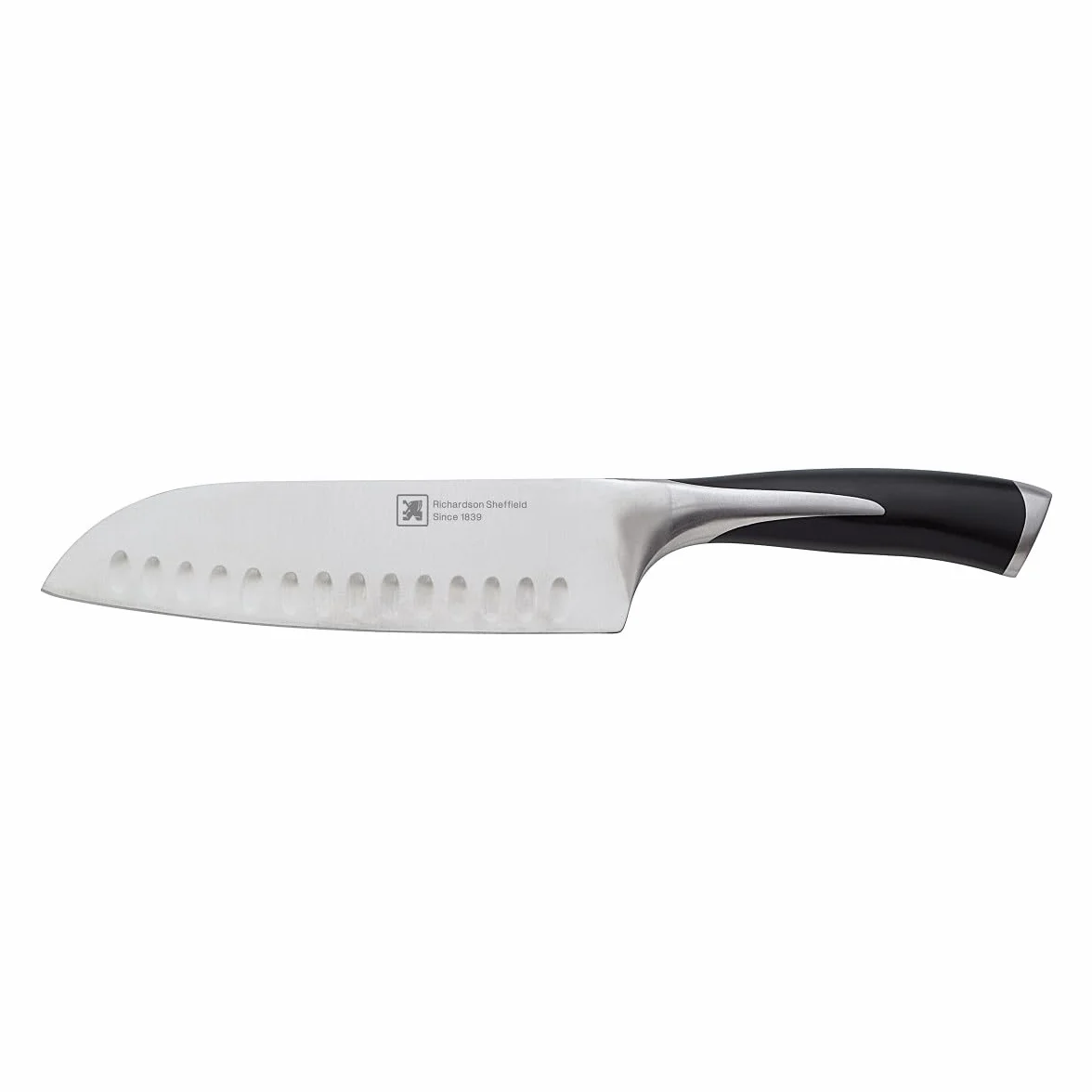 Richardson Sheffield Nóż Kyu Santoku 17,5 cm czarny srebrny