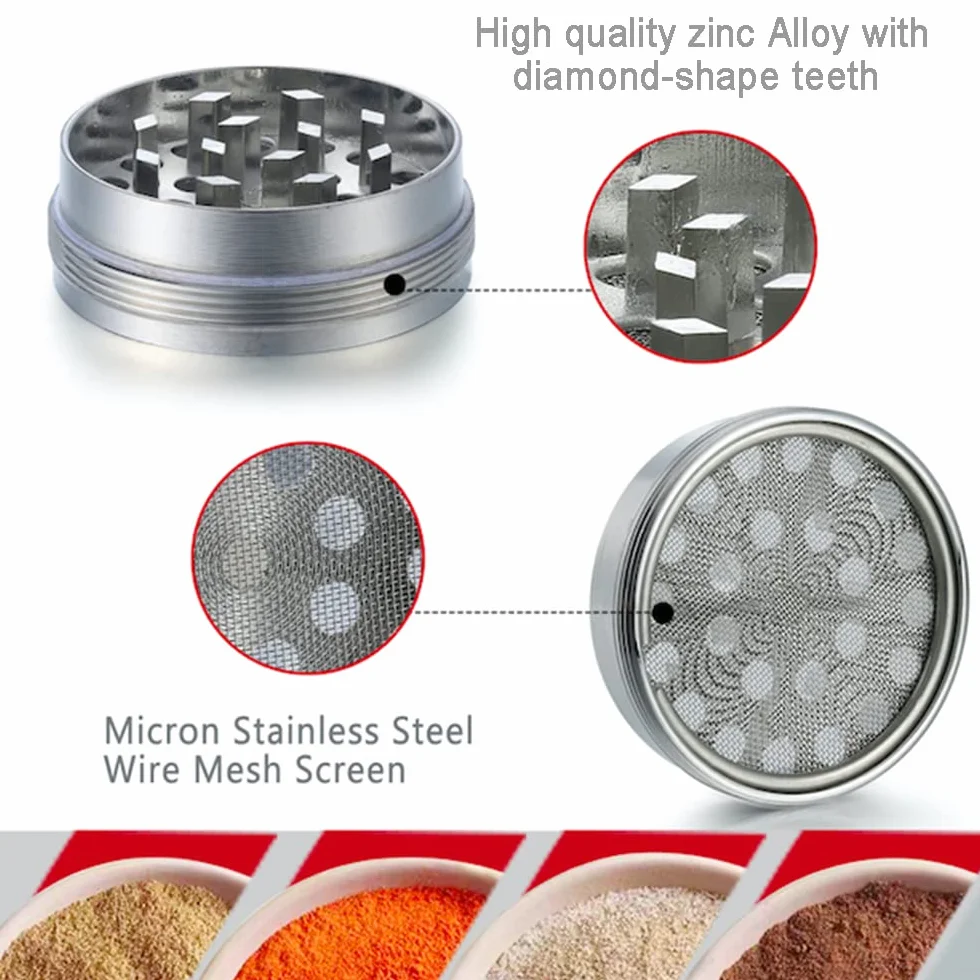 Poke Ball Herb Grinder,Spespo Spiece Milll,3 Parts 55 mm Portable Zinc Alloy Grinder