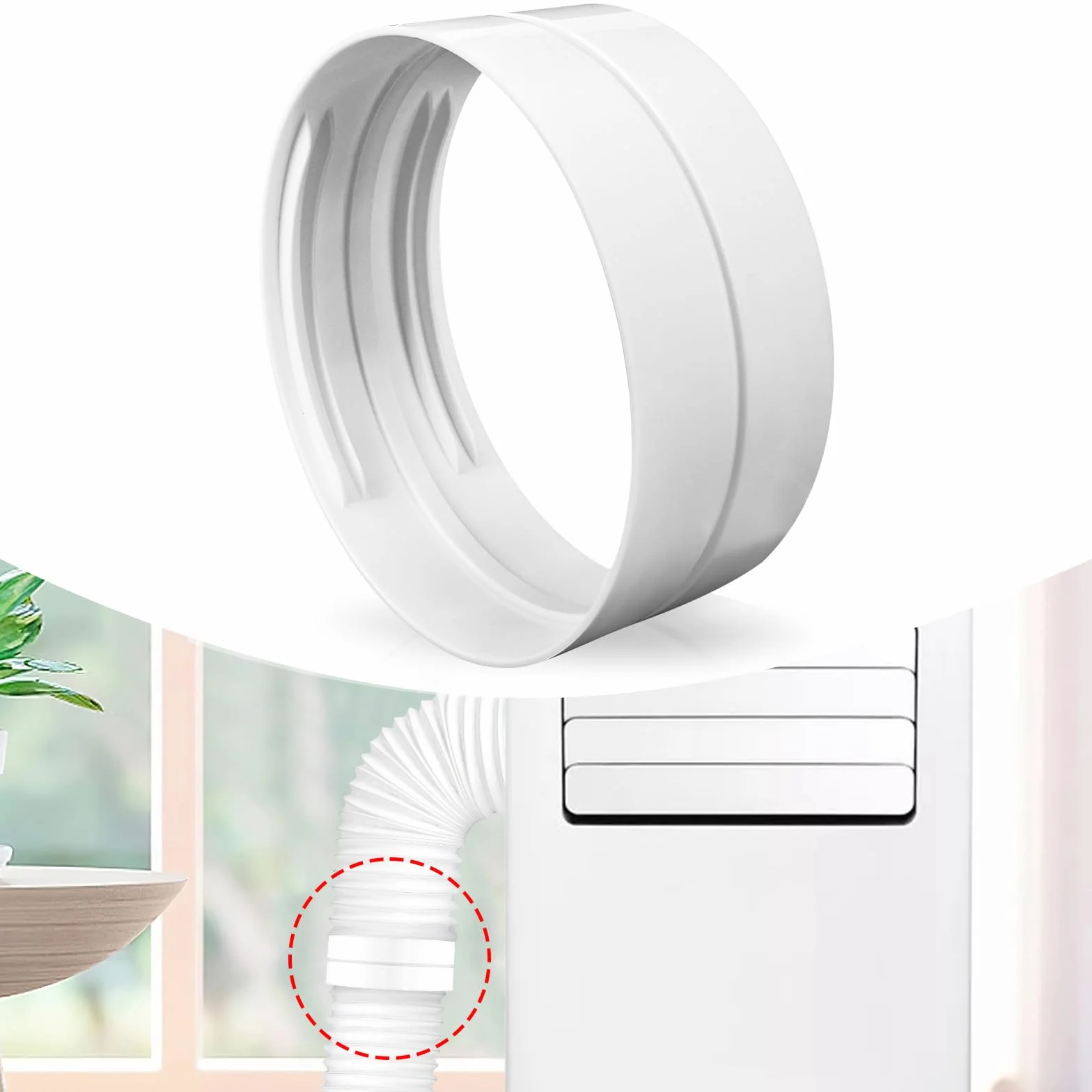 Przedłużenie węża klimatyzacji 14 cm, uniwersalne złącze adapter wylotowy do przenośnego klimatyzatora
