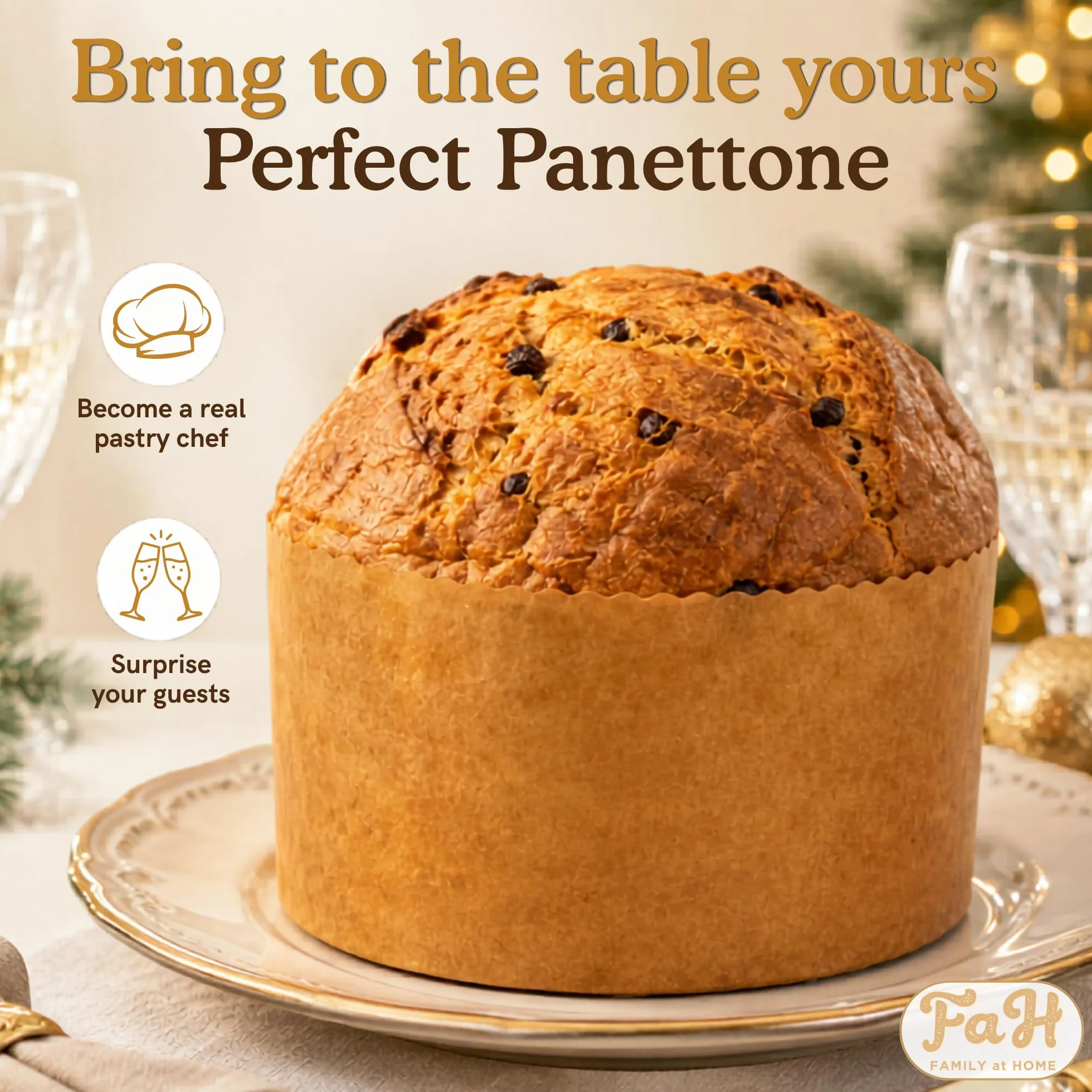 Forma do panettone 750 g 10 szt. z papieru celulozowego kalandrowana