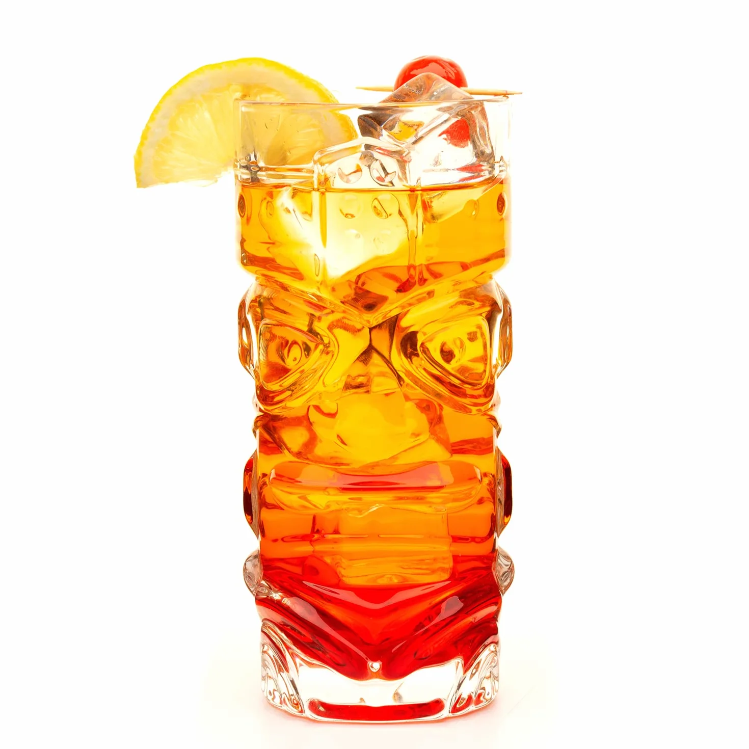CKB LTD Zestaw 4 kieliszków do koktajli Tiki Bar - Wysokie kieliszki idealne na hawajską imprezę z rumem, koktajle mieszane na bazie rumu, drinki Mai Tai, Long Island Iced Tea lub Zombie