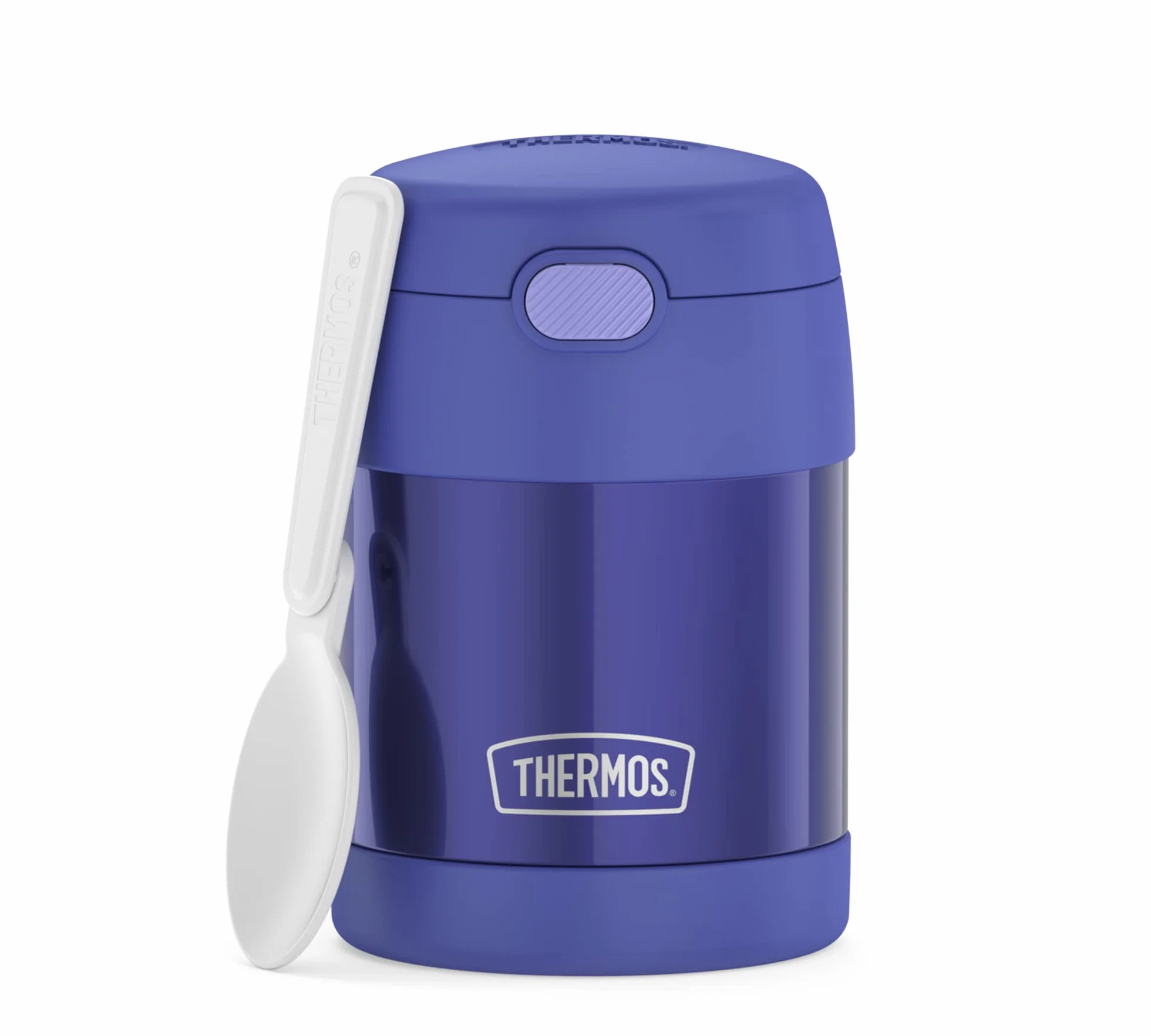 Thermos kids FUNTAINER FOOD JAR 0,30 l, fioletowy, pojemnik termiczny na jedzenie z łyżeczką dla dzieci, 5 h gorący/7 h zimny, absolutnie szczelny do zupy, musli, przerwy