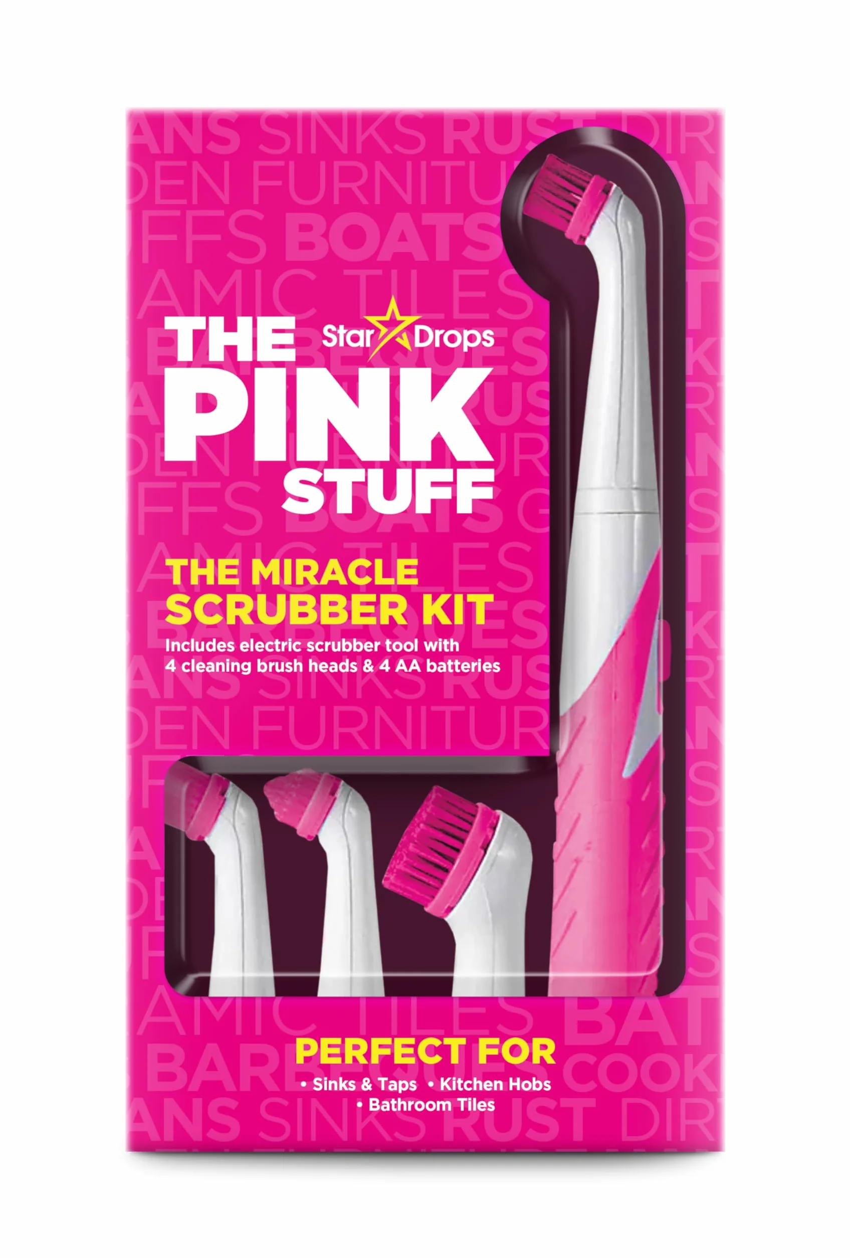 Stardrops The Pink Stuff - The Miracle Scrubber Kit - 4 głowice szczotki do czyszczenia