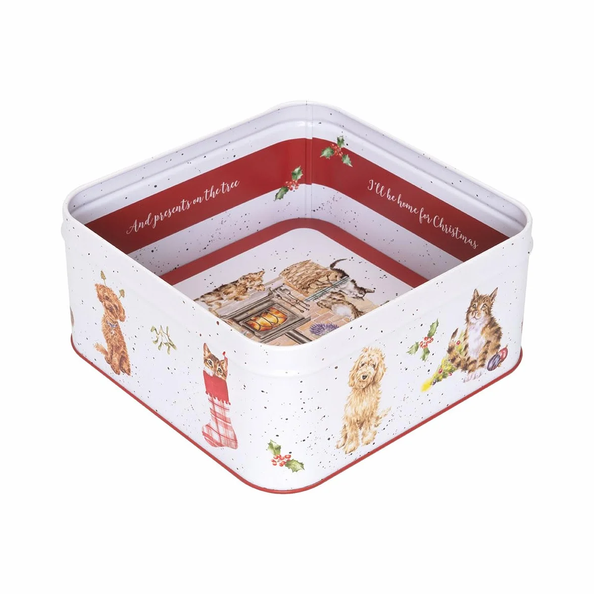 Wrendale Designs Country Kitchen Świąteczna szkatułka na jedzenie dla psa i kota