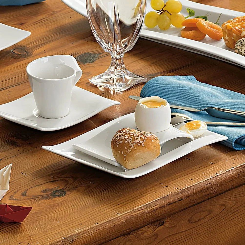 Villeroy & Boch NewWave talerz na chleb, 18 x 15 cm, porcelana premium, biały