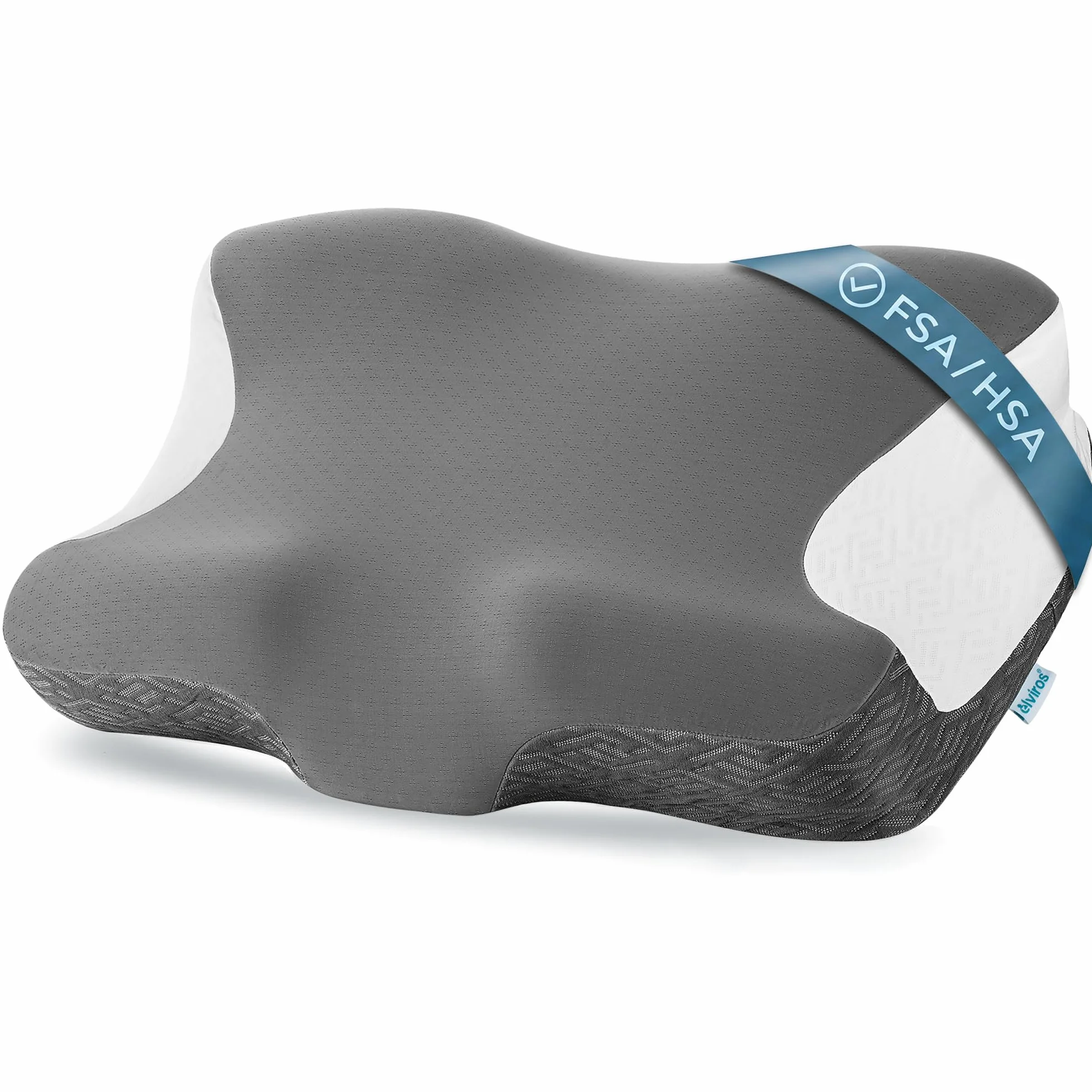 Elviros Poduszka CPAP Memory Foam, ergonomiczna, regulowana wysokość i twardość, dla użytkowników CPAP, kompatybilna z różnymi maskami, dla osób śpiących na boku, plecach i brzuchu
