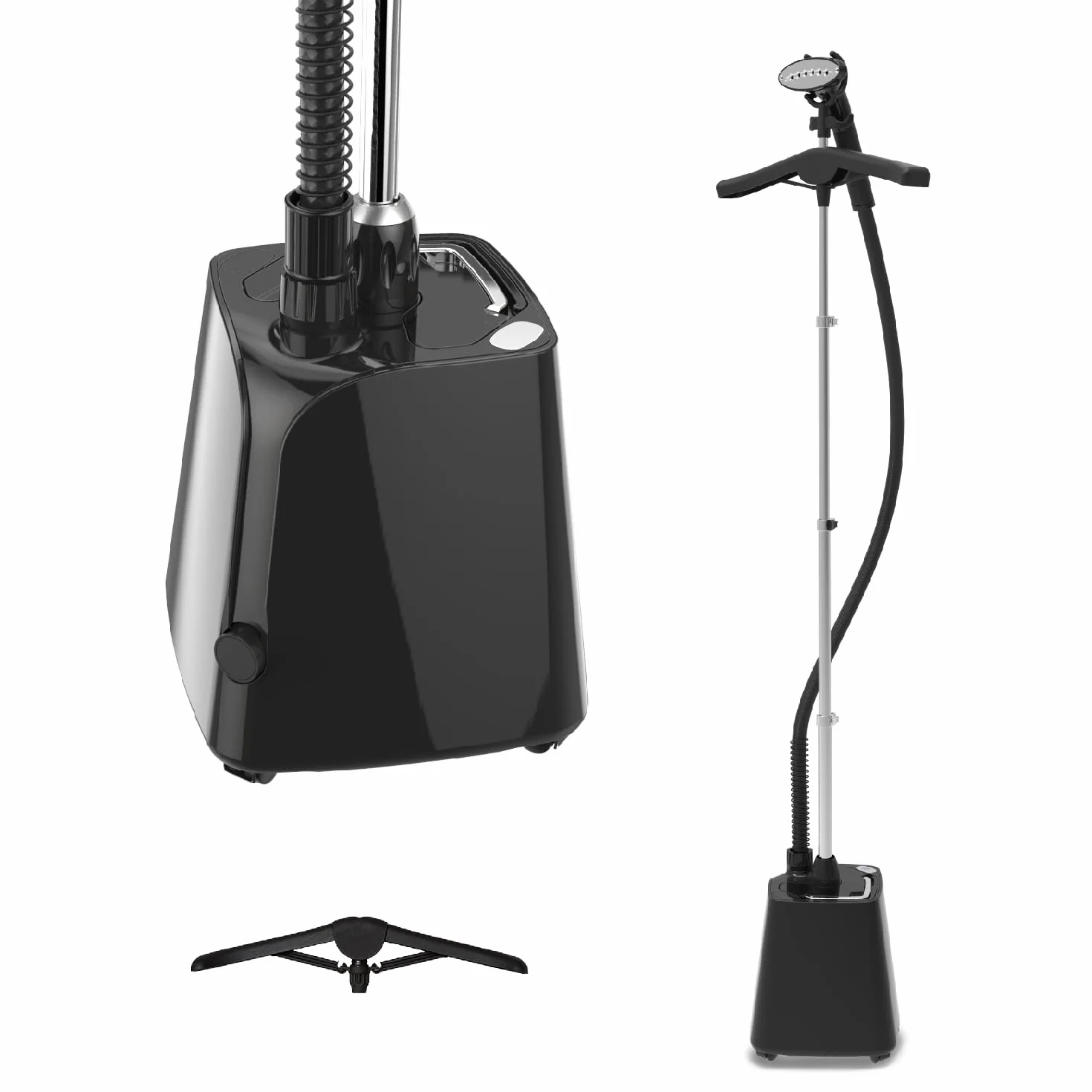 STEAMONE h18b prasownica parowa żelazko parowe pionowe czarne błyszczące 1,8 l 1800 W