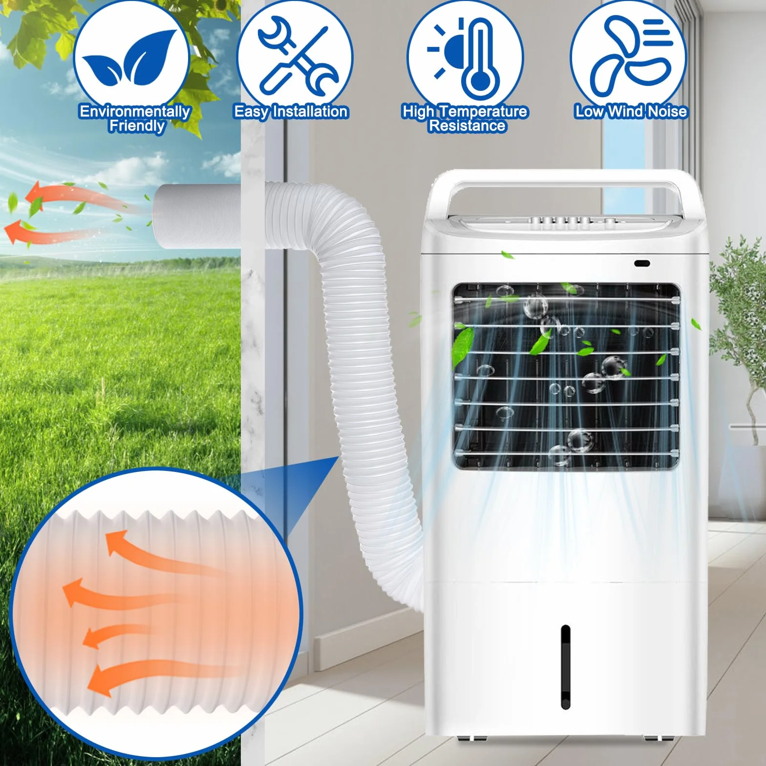 Wąż do Klimatyzacji Przenośny 150 mm 130 mm 2M Wylotowy