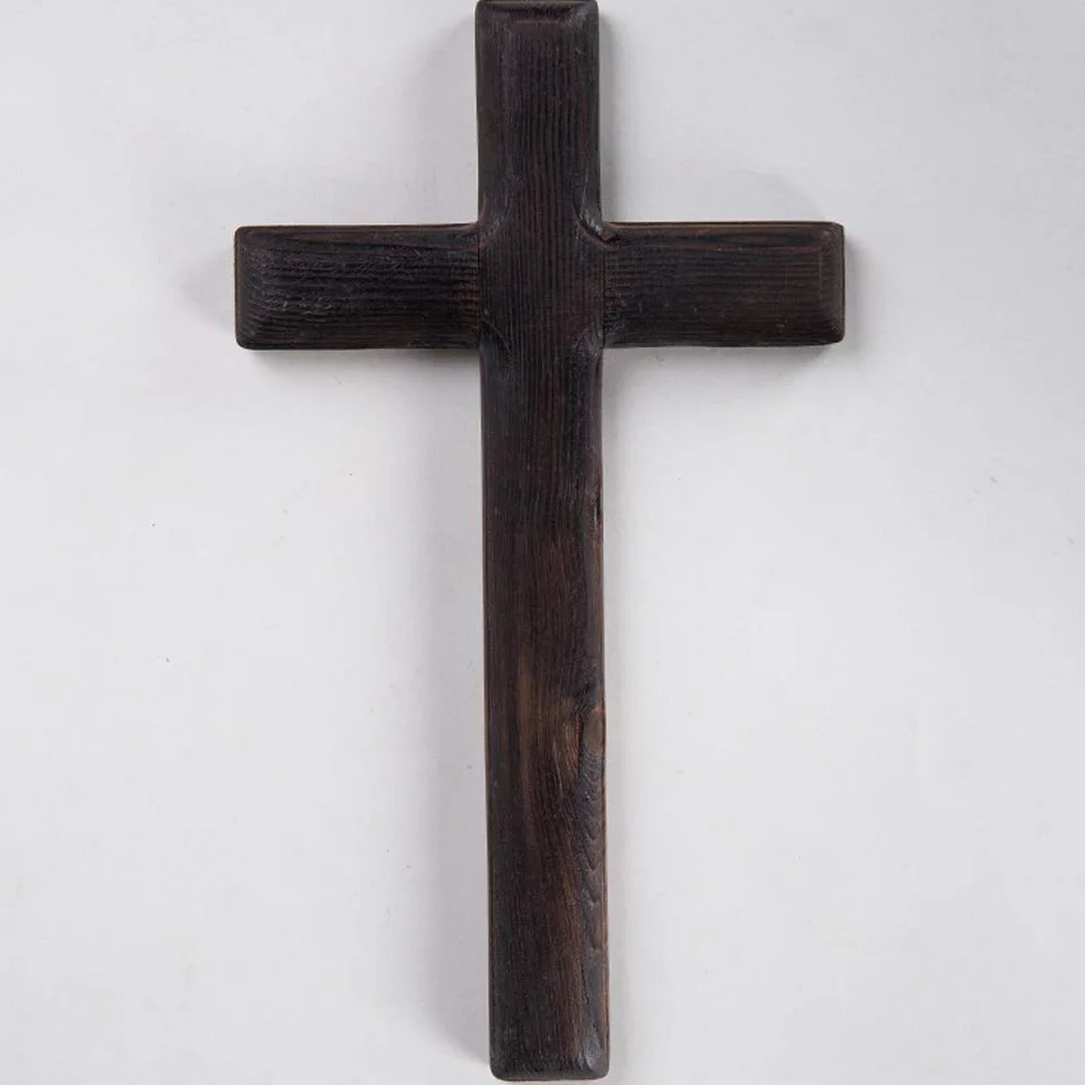 Drewniany Krzyż Christian Jesus Cross Dekoracja Stołu ściennego Duchowy Christian Jesus Cross 11x6,2x0,7 Cala Dekoracyjne Krzyże na ścianę do Pokoju Domowego(#1)