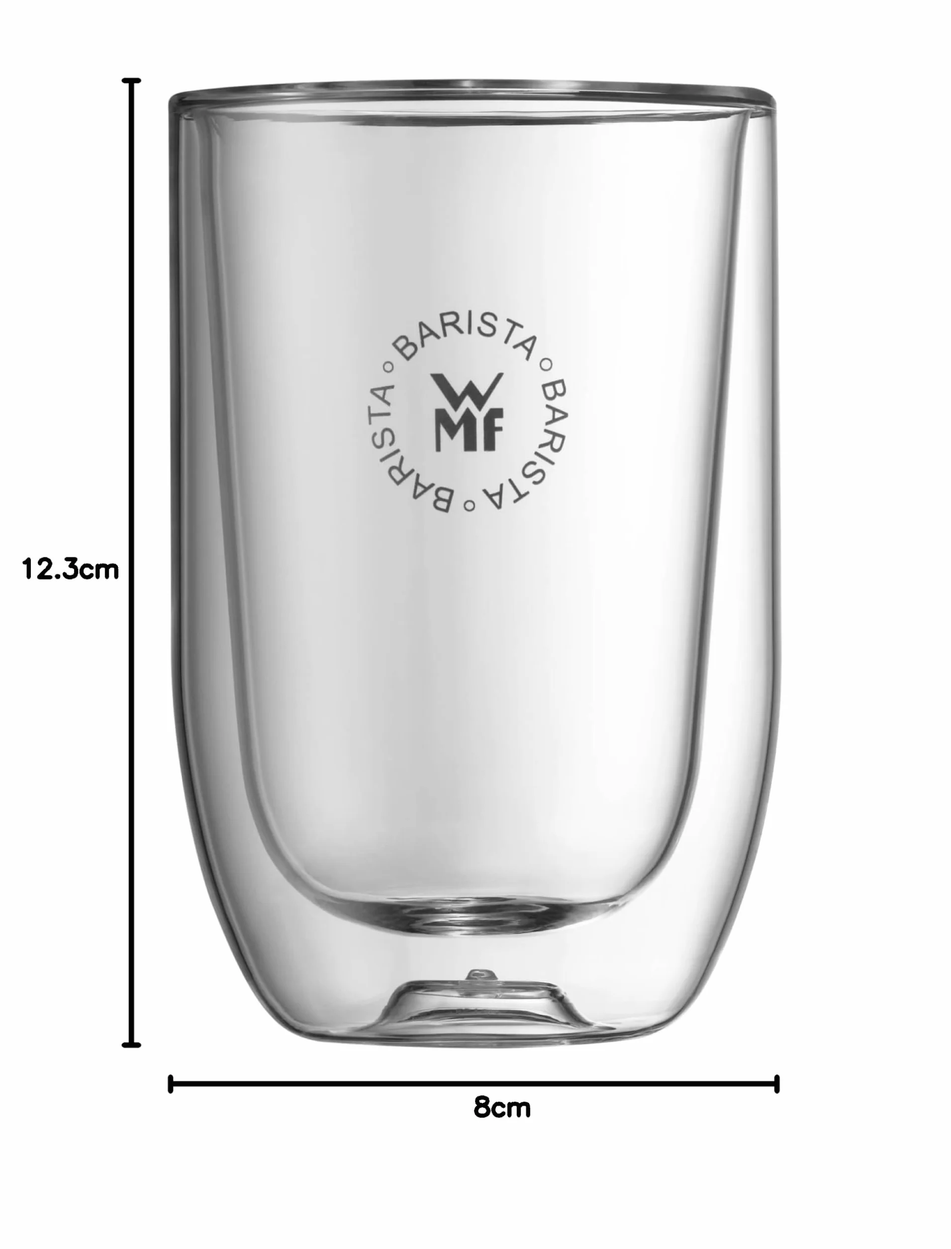 WMF Barista 2-częściowy zestaw szklanek do latte macchiato 280 ml dwuścienne