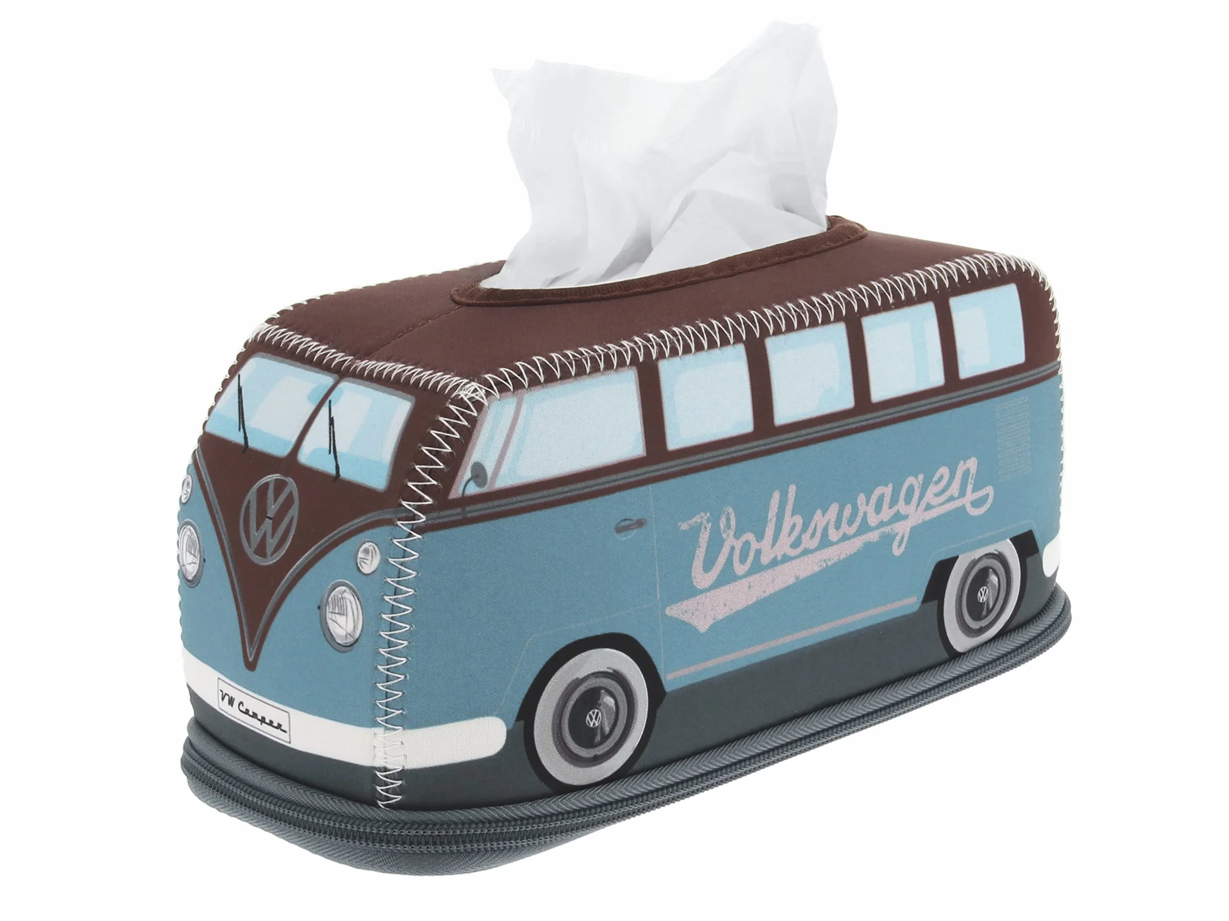 BRISA VW Collection Volkswagen neoprenowy dozownik serwetek pudełko na chusteczki higieniczne T1 Bulli Bus petrol brązowy