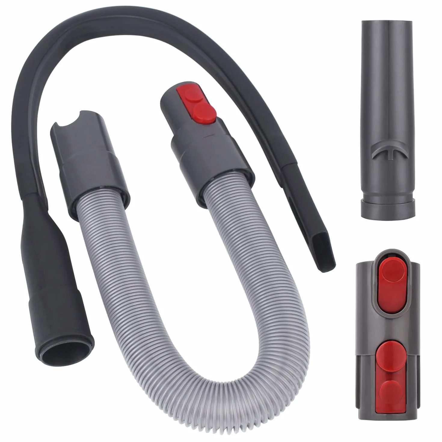 Przedłużacz węża + elastyczna ssawka szczelinowa + adapter akcesoria do odkurzacza Dyson V7 V8 V10 V11 V15, teleskopowy wąż do odkurzacza, długa płaska dysza, do czyszczenia narożników i szczelin