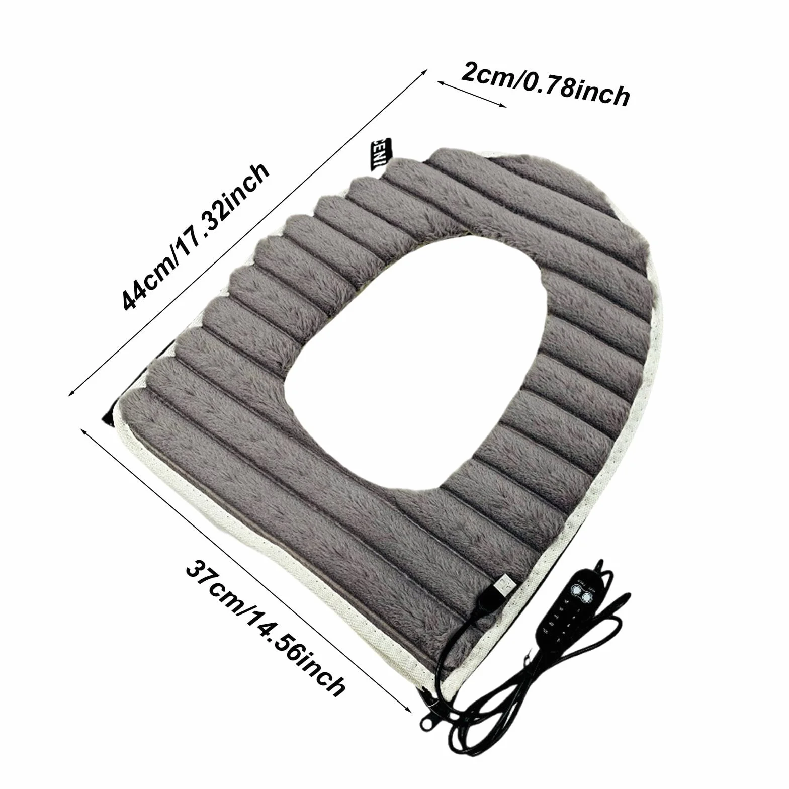 Deska sedesowa ogrzewana, podgrzewacz na deskę sedesową, regulowana osłona sedesu, USB deska sedesowa z regulowaną temperaturą 44 x 37 x 2 cm na zimowe wygody w łazience (1 sztuka)