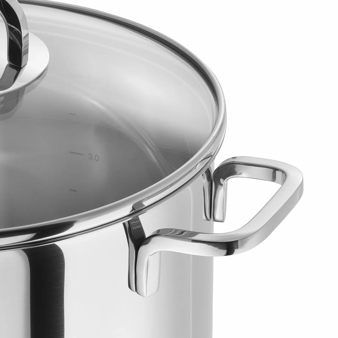 ZWILLING Kochtopf-Set, 5-tlg., 4 Deckel, Induktionsgeeignet, Edelstahl, Quadro
