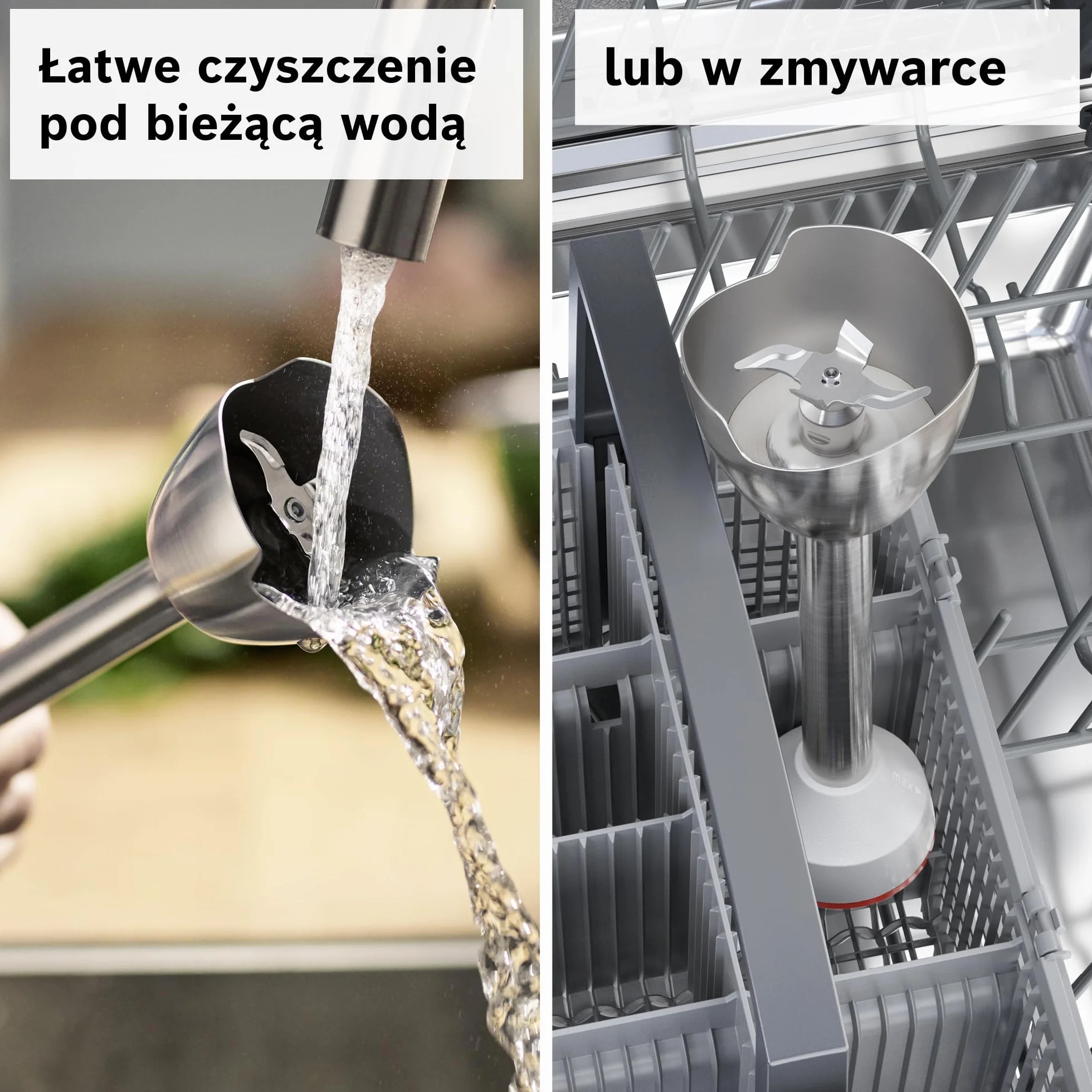 Bosch, blender ręczny, ErgoMaster Series 4, silnik 1000 W, dynamiczna regulacja prędkości, system QuattroBlade, akcesoria w zestawie, MSM4B610