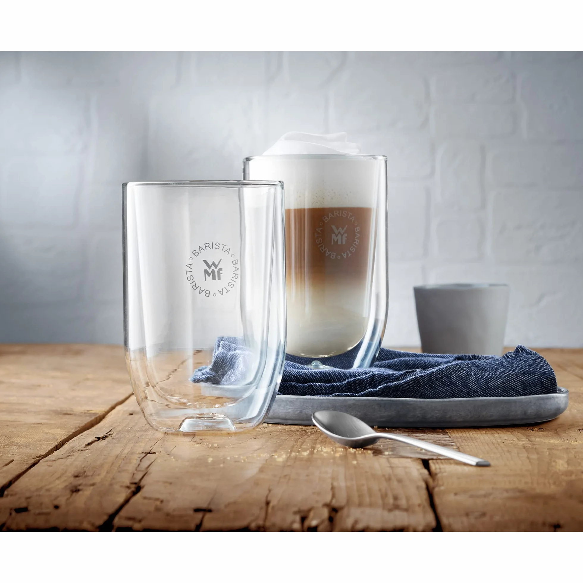 WMF Barista 2-częściowy zestaw szklanek do latte macchiato 280 ml dwuścienne