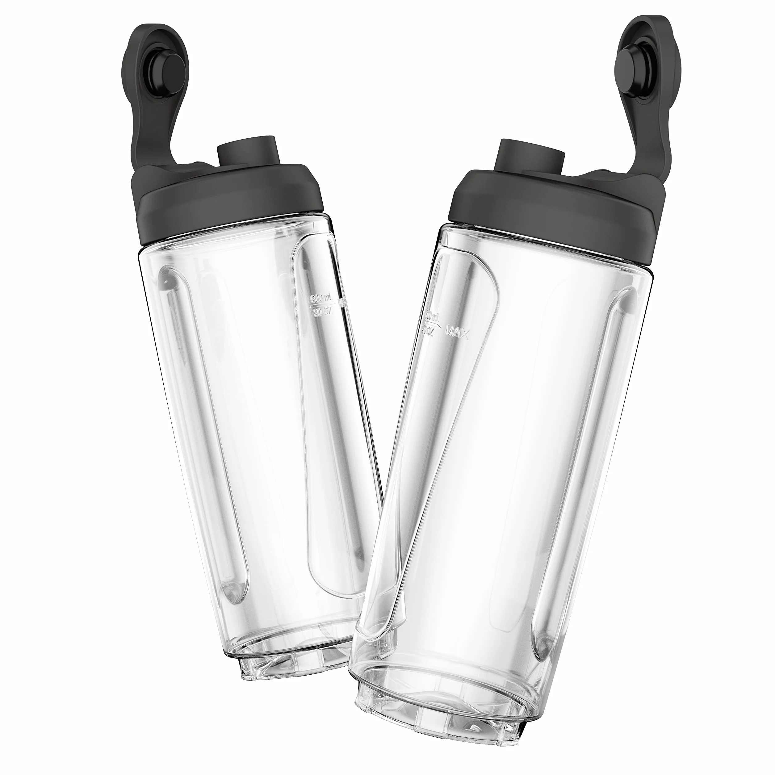 Tefal Mix & Move Mini Blender Kielichowy BL15FD, moc 300 W, 2 butelki To-Go, kompaktowa konstrukcja, łatwy do czyszczenia, zdejmowane ostrza, obsługa jednym przyciskiem, srebrny/czarny