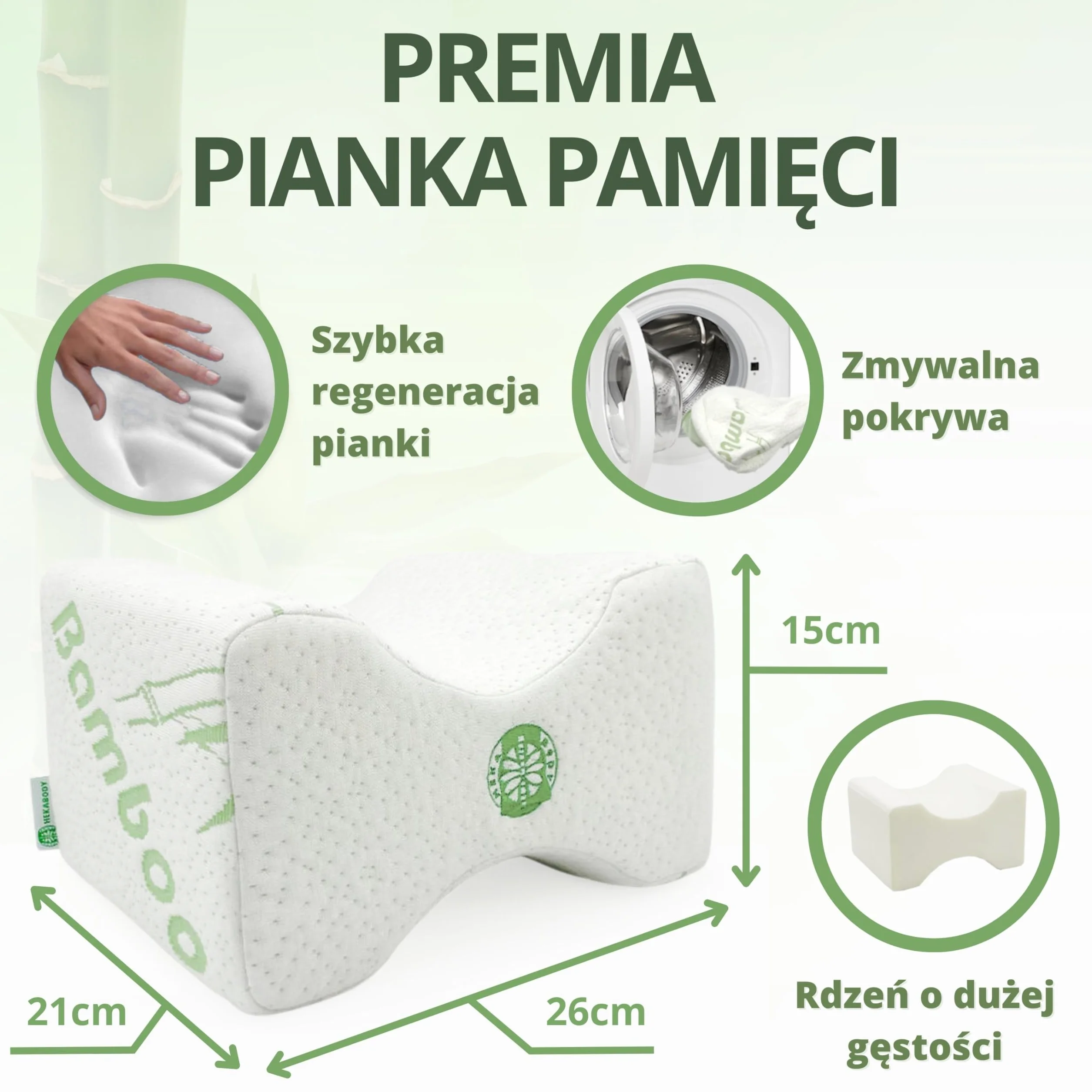 Ortopedyczna poduszka na kolano z pianki pamięciowej łagodząca ból pleców, kolan i bioder