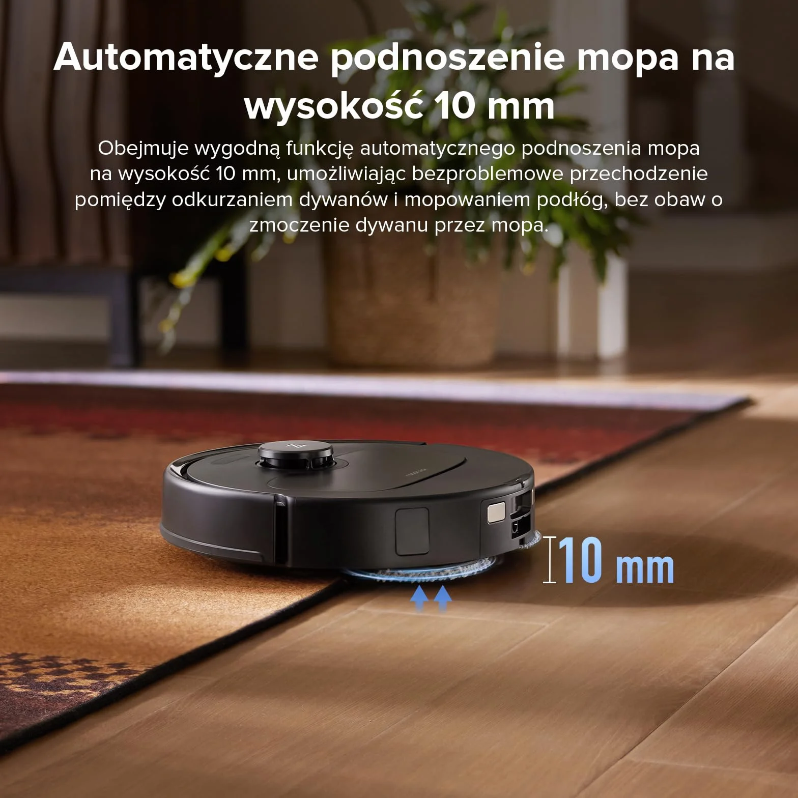 roborock QV 35A Set robot odkurzający, 8000Pa HyperForce, wielofunkcyjna stacja, mop obrotowy 200 obr./min i podnośnik 10 mm, zapobieganie splątaniu, unikanie przeszkód, mapowanie