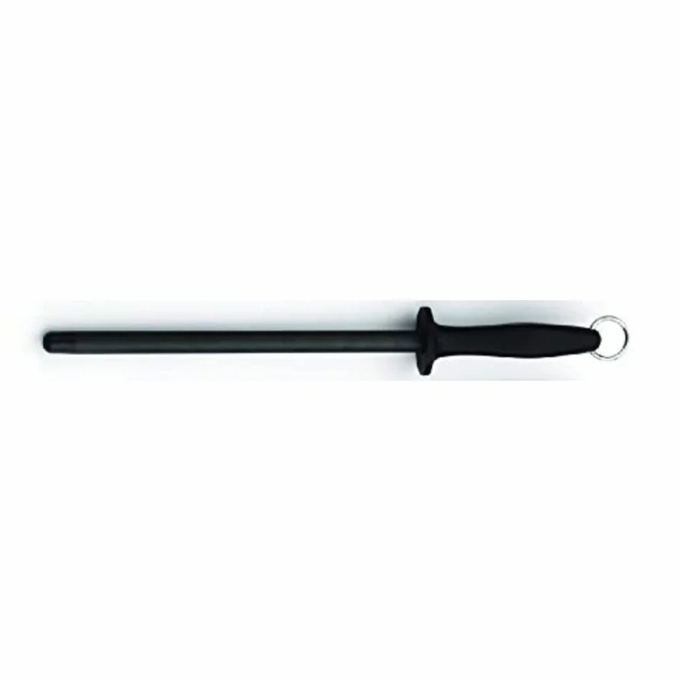 Rockingham Forge Czarny ceramiczny pręt do ostrzenia z plastikowym uchwytem, 28 cm