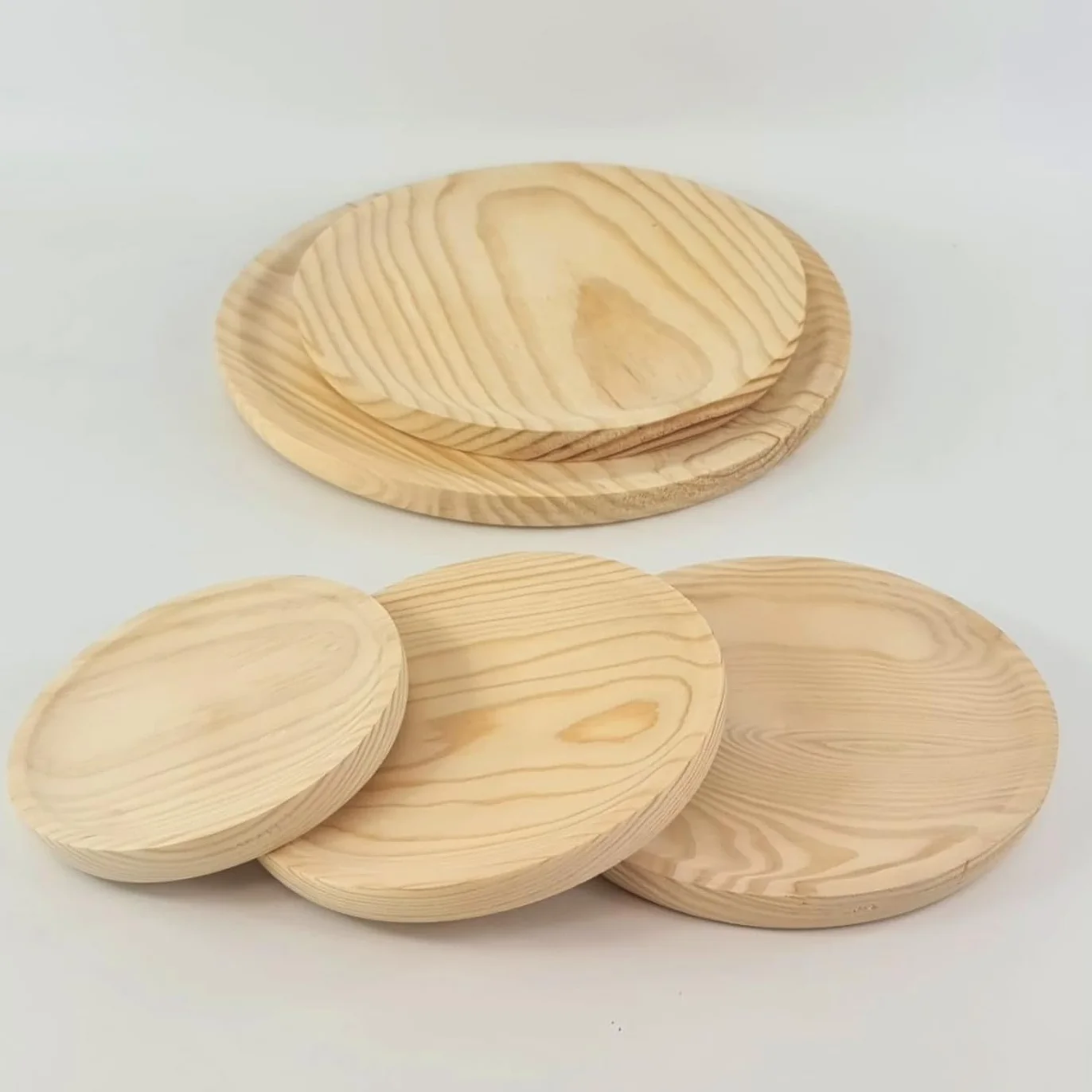 Wood Presentation Plates Set of 12-14 cm Octopus Cheese Meat